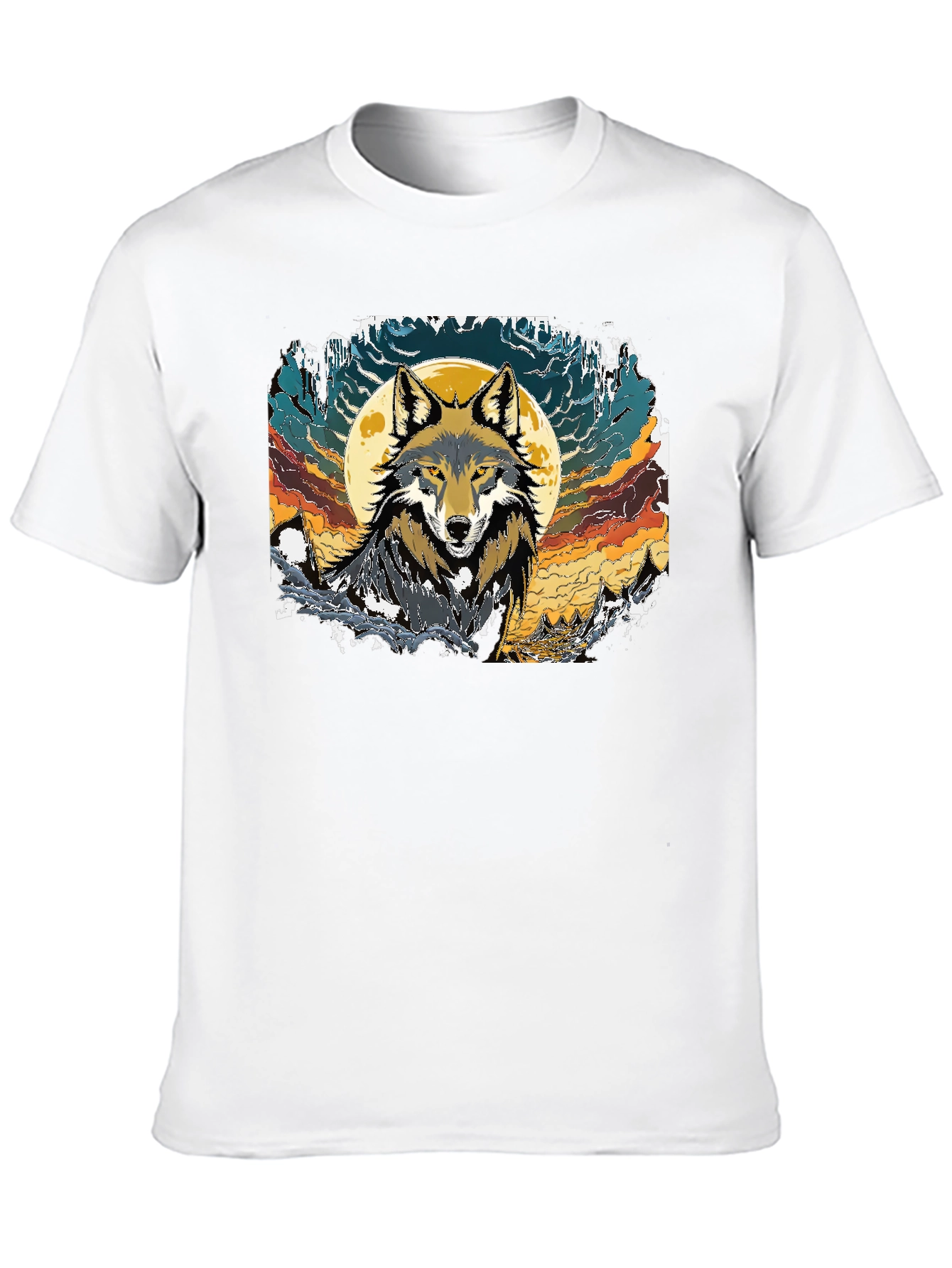 Wolf Moon Graphic T-Shirt - Black