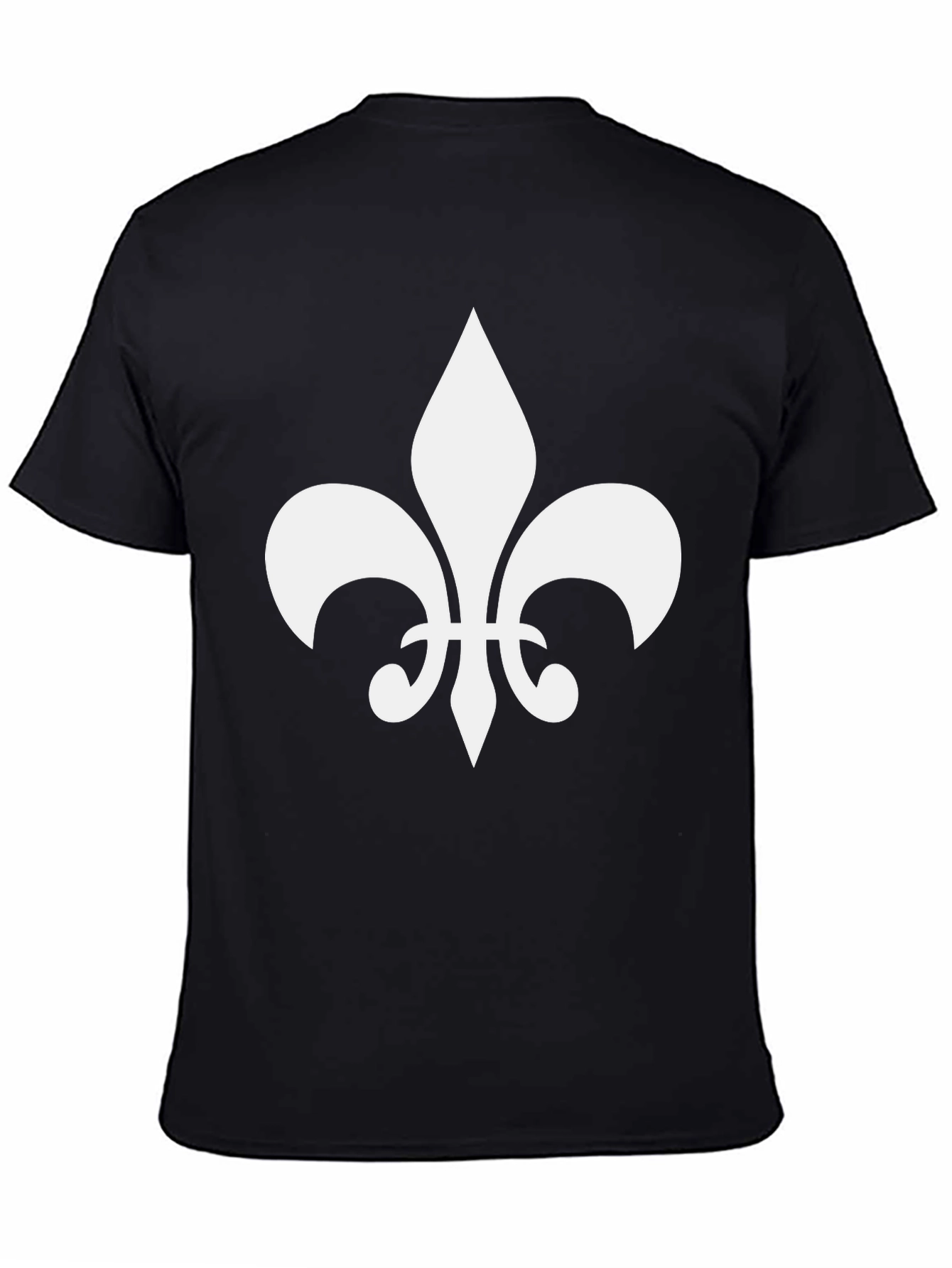Fleur-de-Lis Graphic Tee - Stylish Black T-Shirt