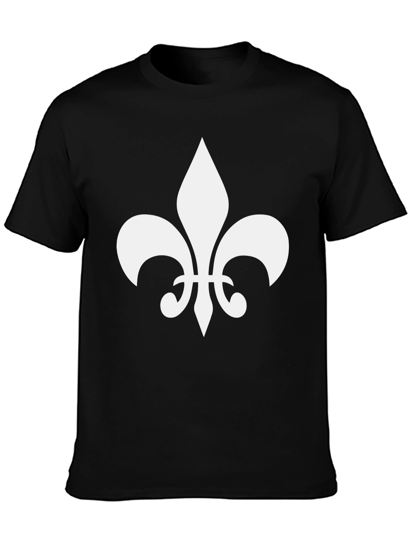 Fleur-de-Lis Graphic Tee - Stylish Black T-Shirt