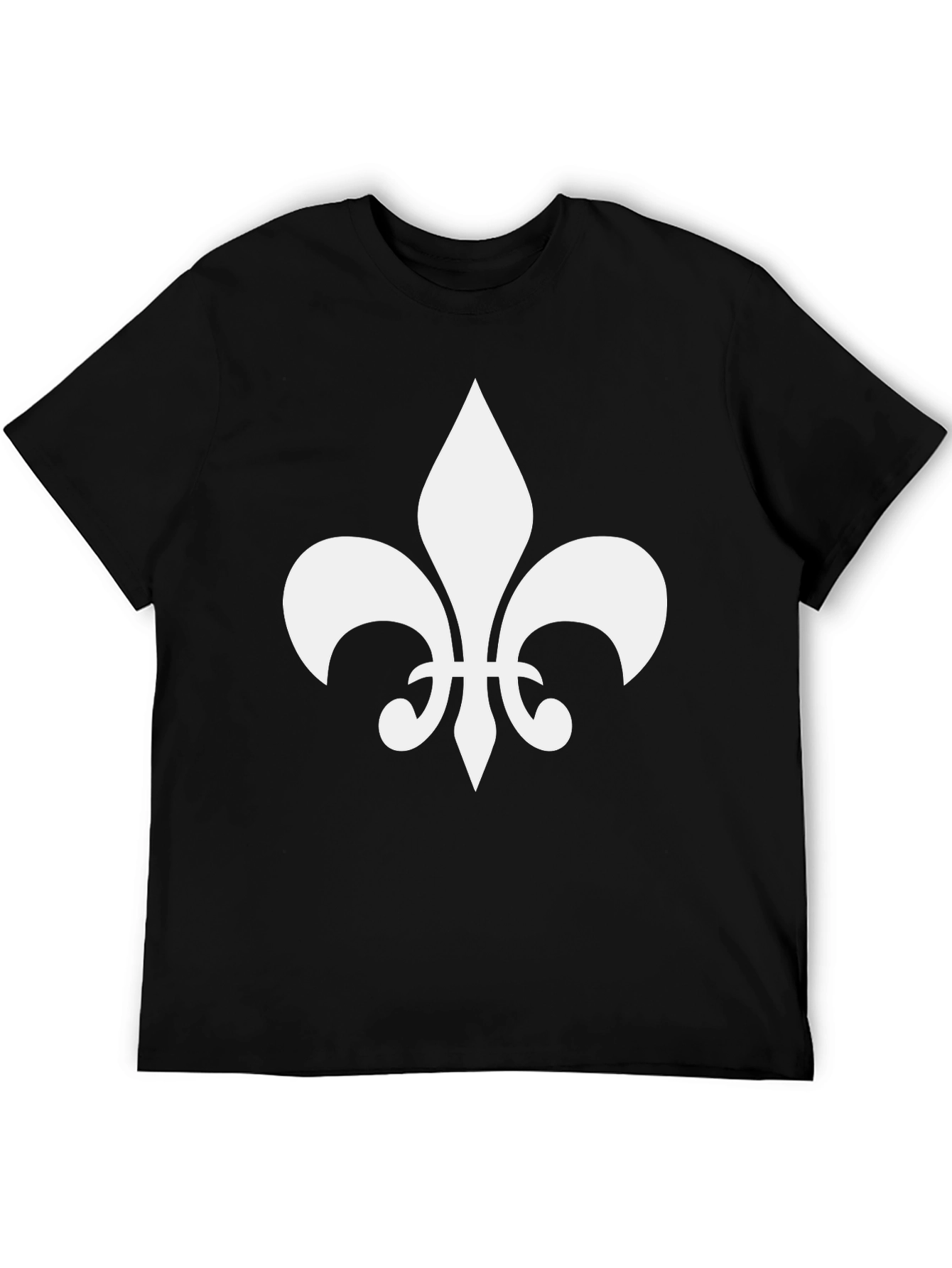 Fleur-de-Lis Graphic Tee - Stylish Black T-Shirt
