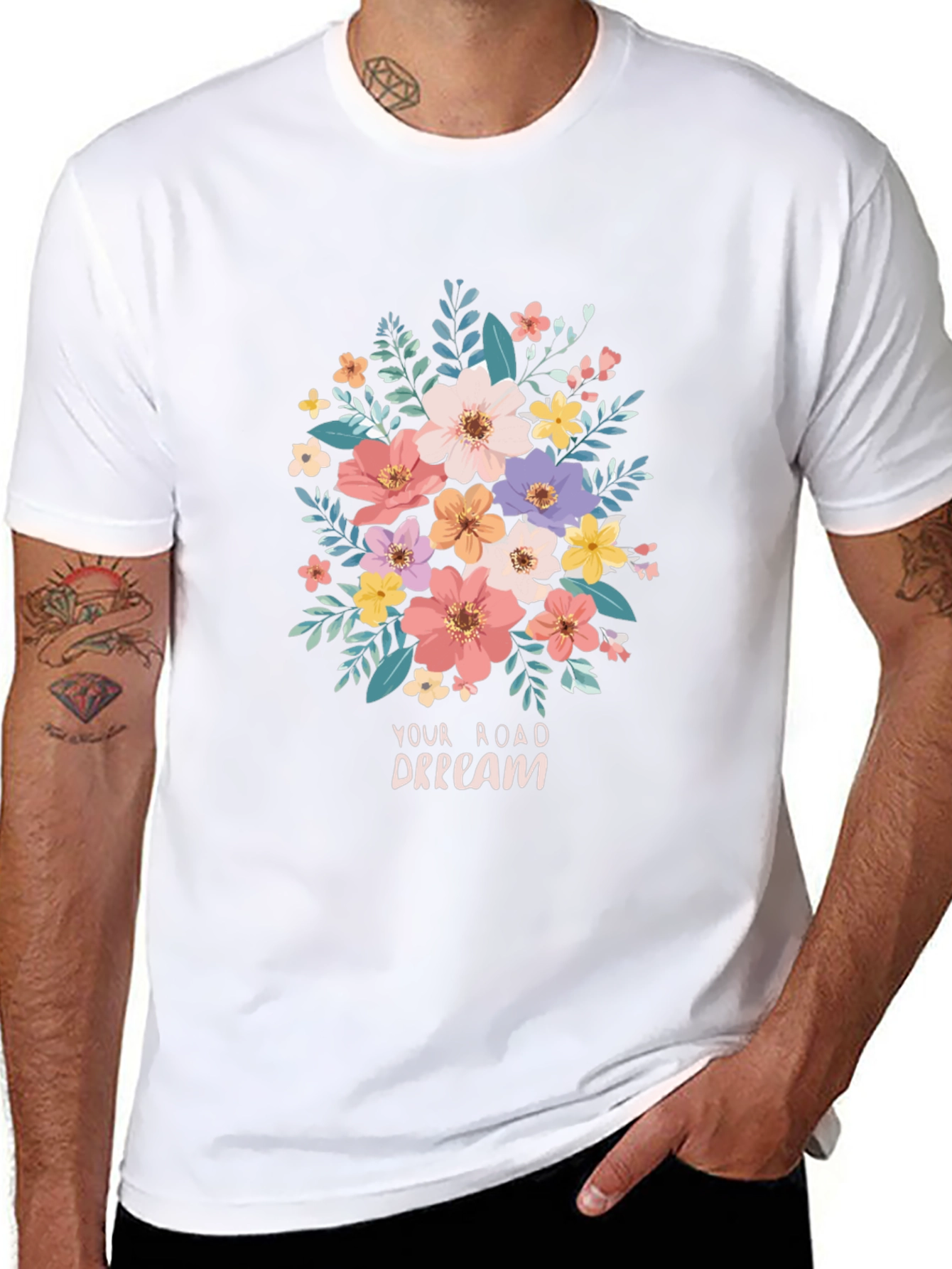 Floral Road Dream Graphic T-Shirt