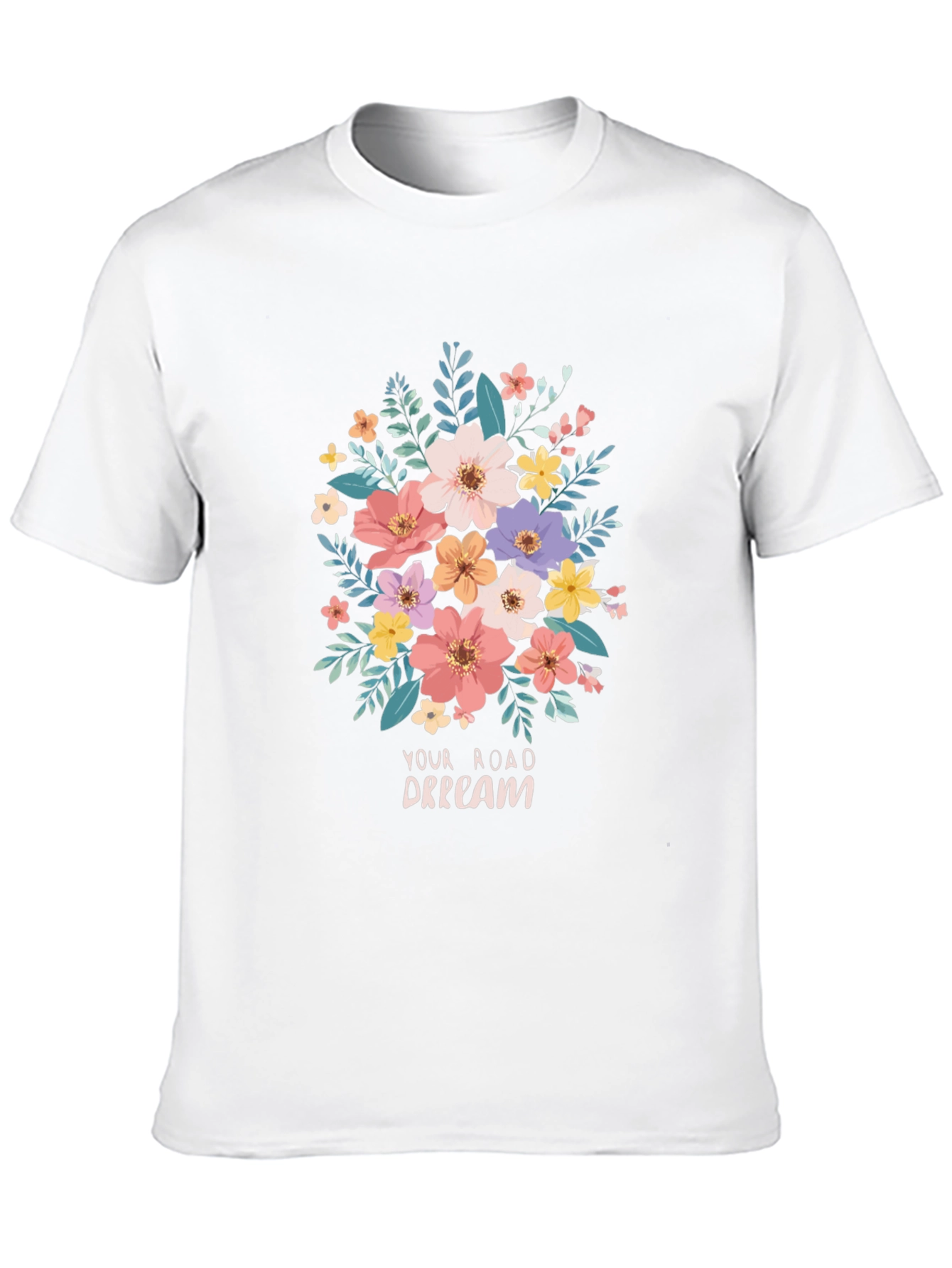 Floral Road Dream Graphic T-Shirt