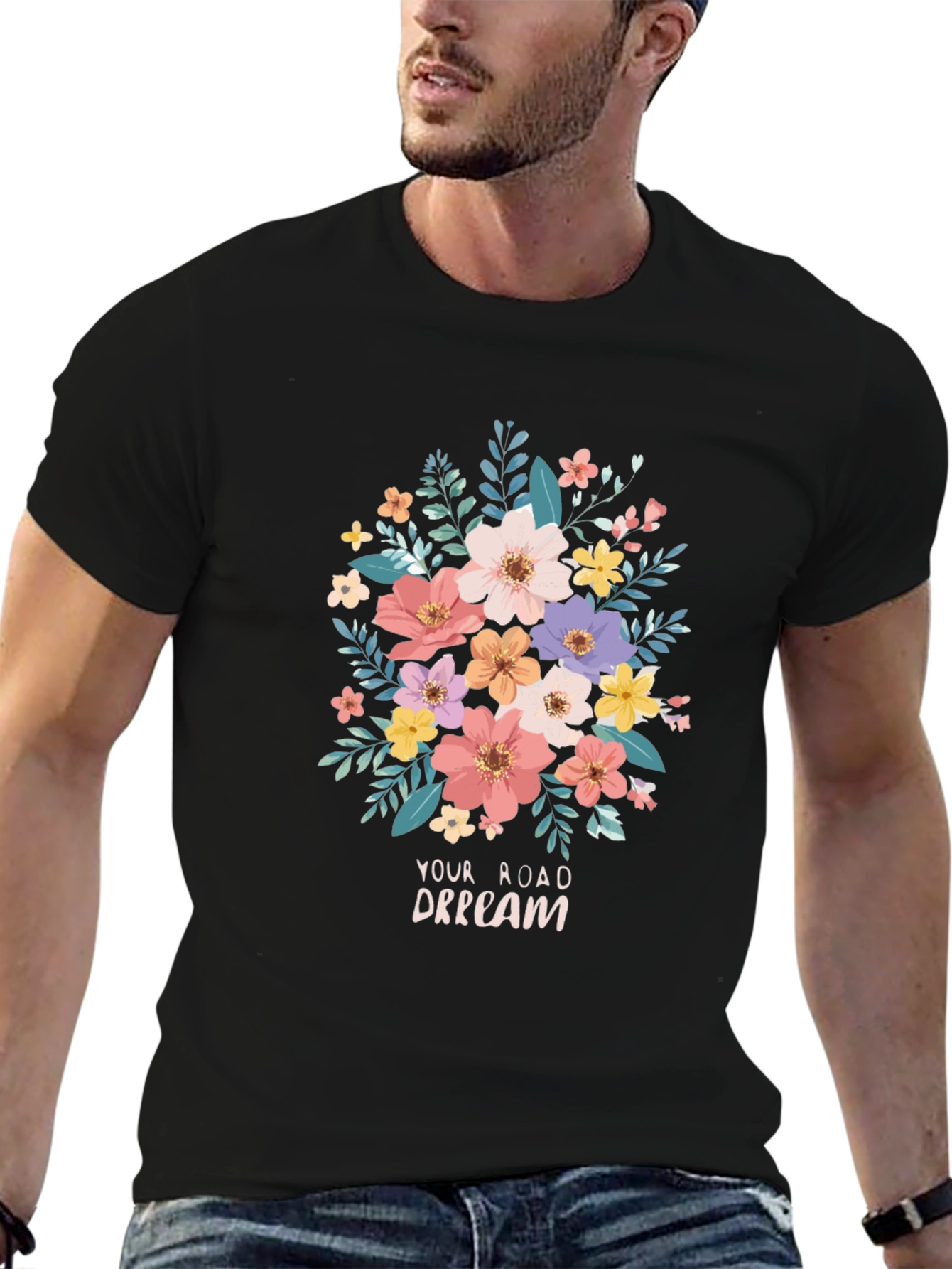 Floral Road Dream Graphic T-Shirt