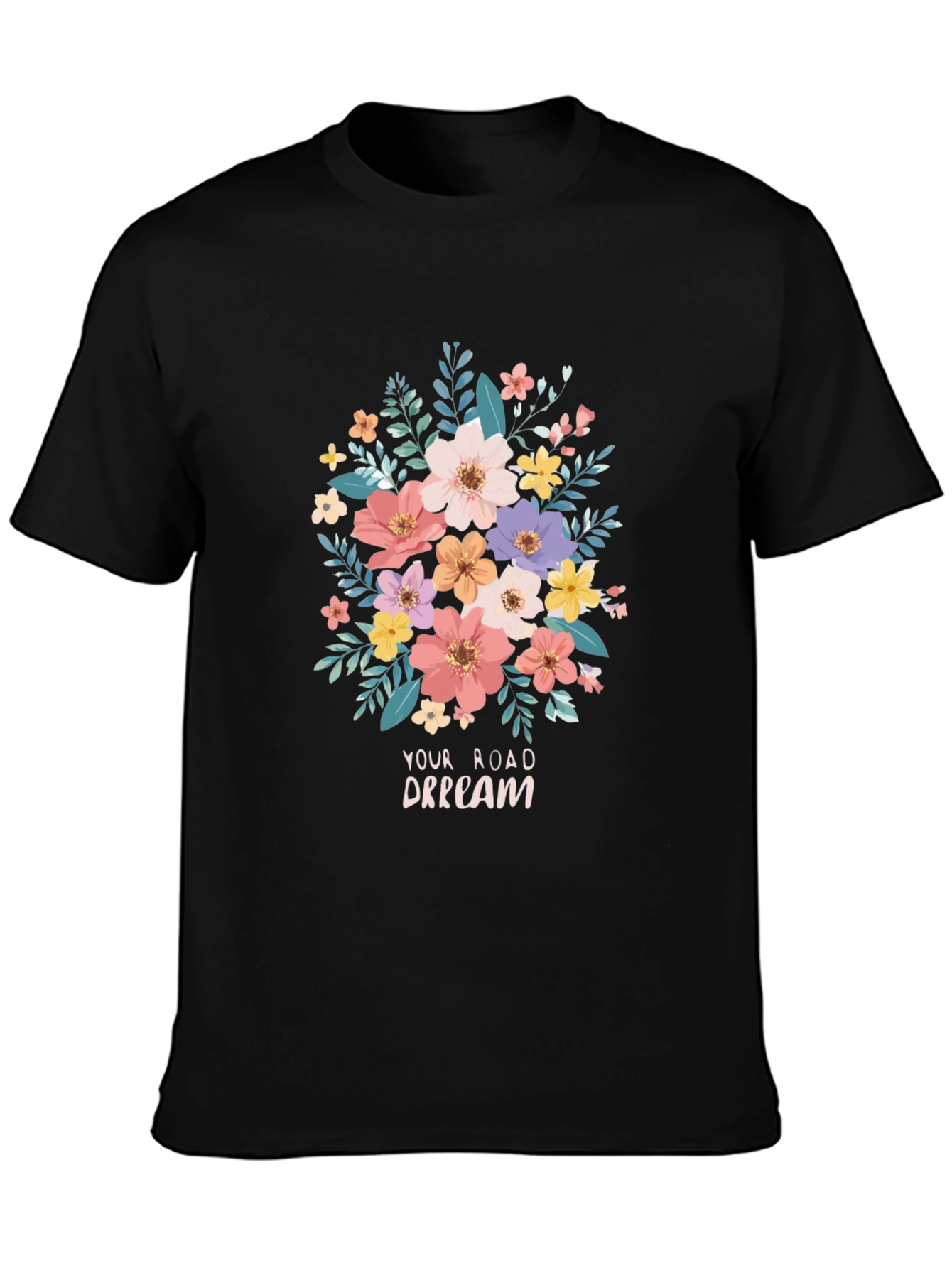 Floral Road Dream Graphic T-Shirt