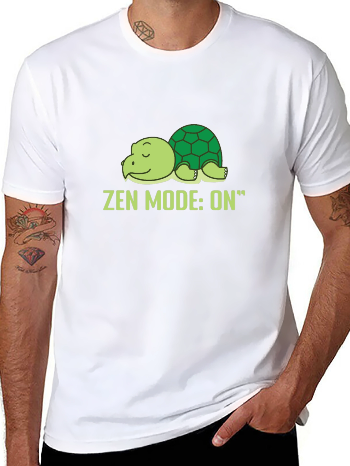 Zen Mode On Turtle Graphic Tee - Relaxed Fit