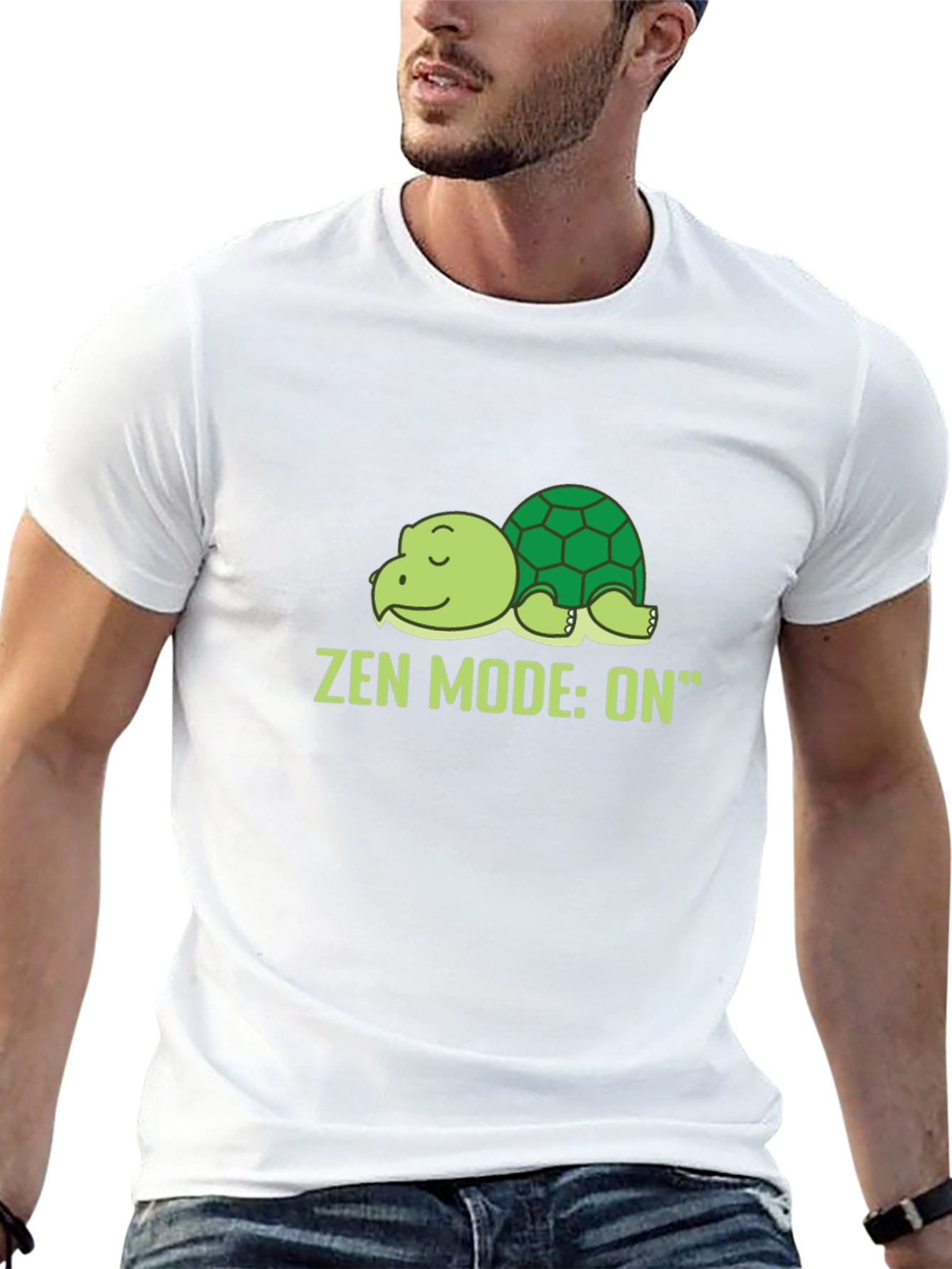 Zen Mode On Turtle Graphic Tee - Relaxed Fit