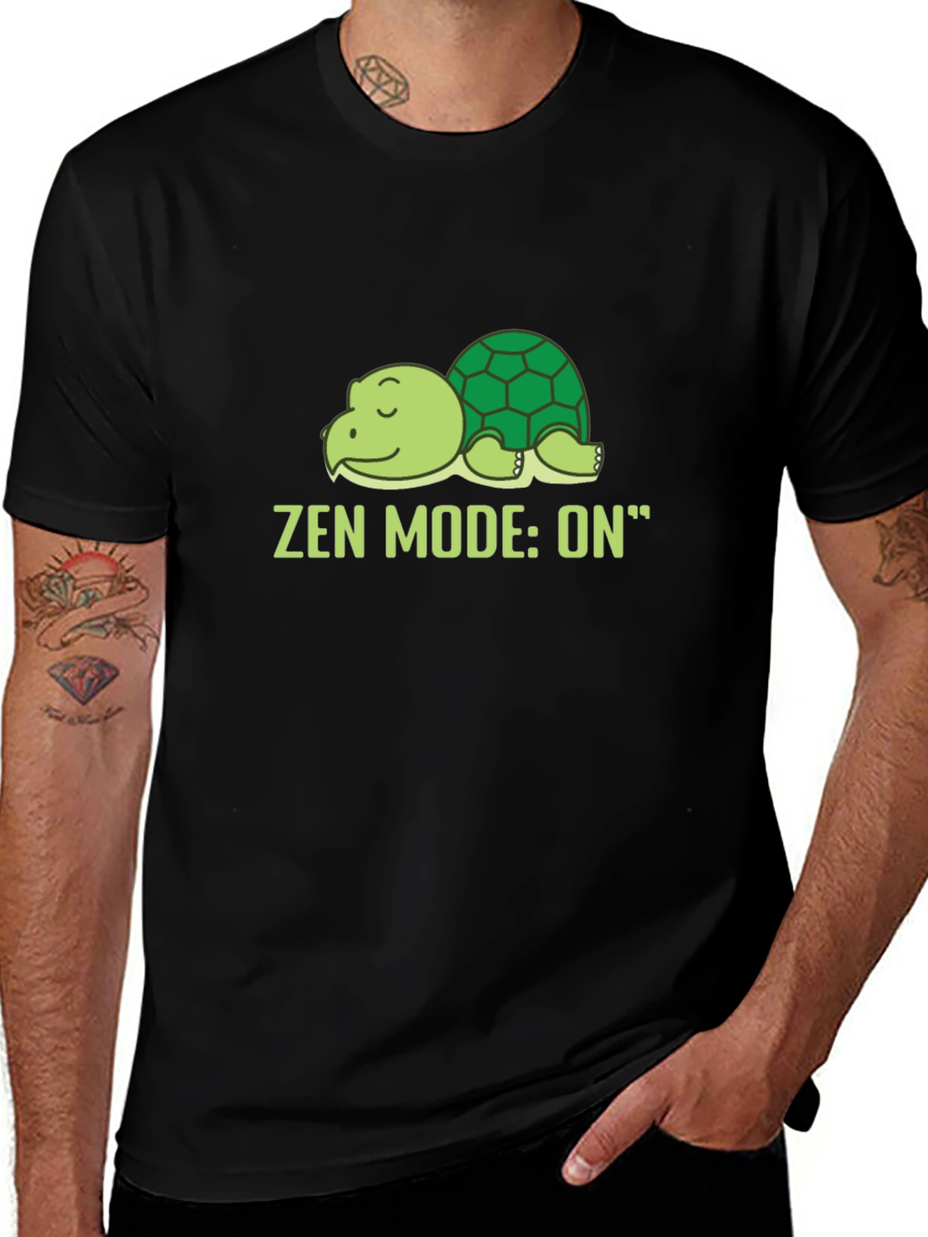 Zen Mode On Turtle Graphic Tee - Relaxed Fit