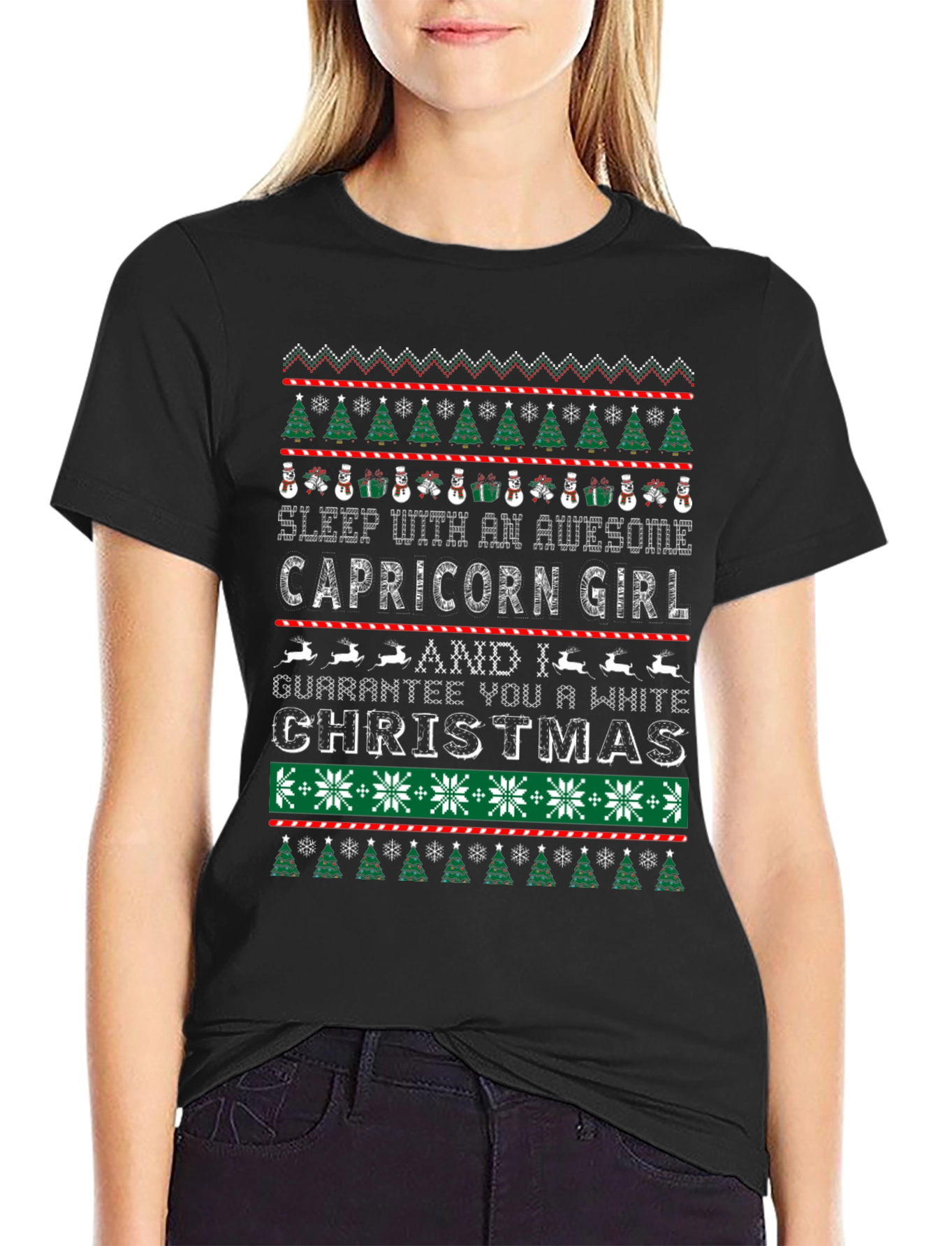 Capricorn Girl Ugly Christmas Sweater T-Shirt