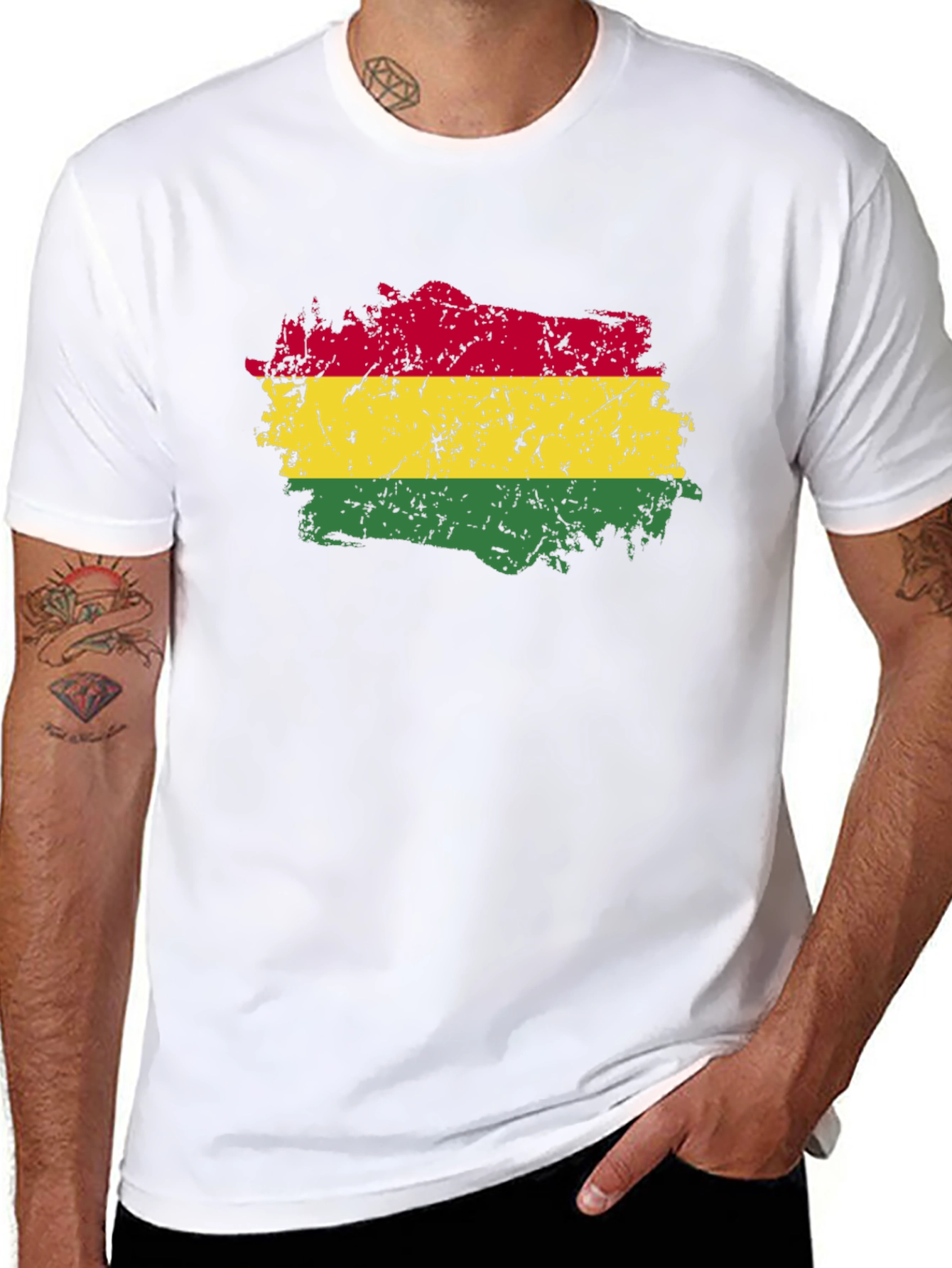 Bolivia Flag T-Shirt - Distressed Graphic Tee