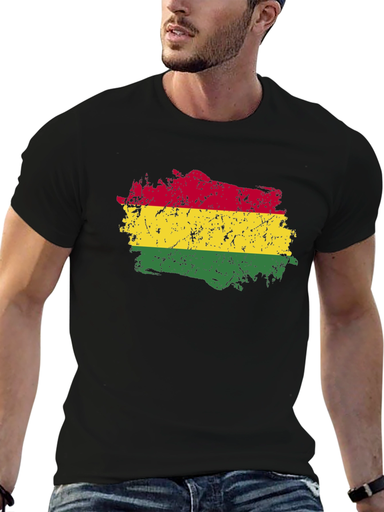 Bolivia Flag T-Shirt - Distressed Graphic Tee