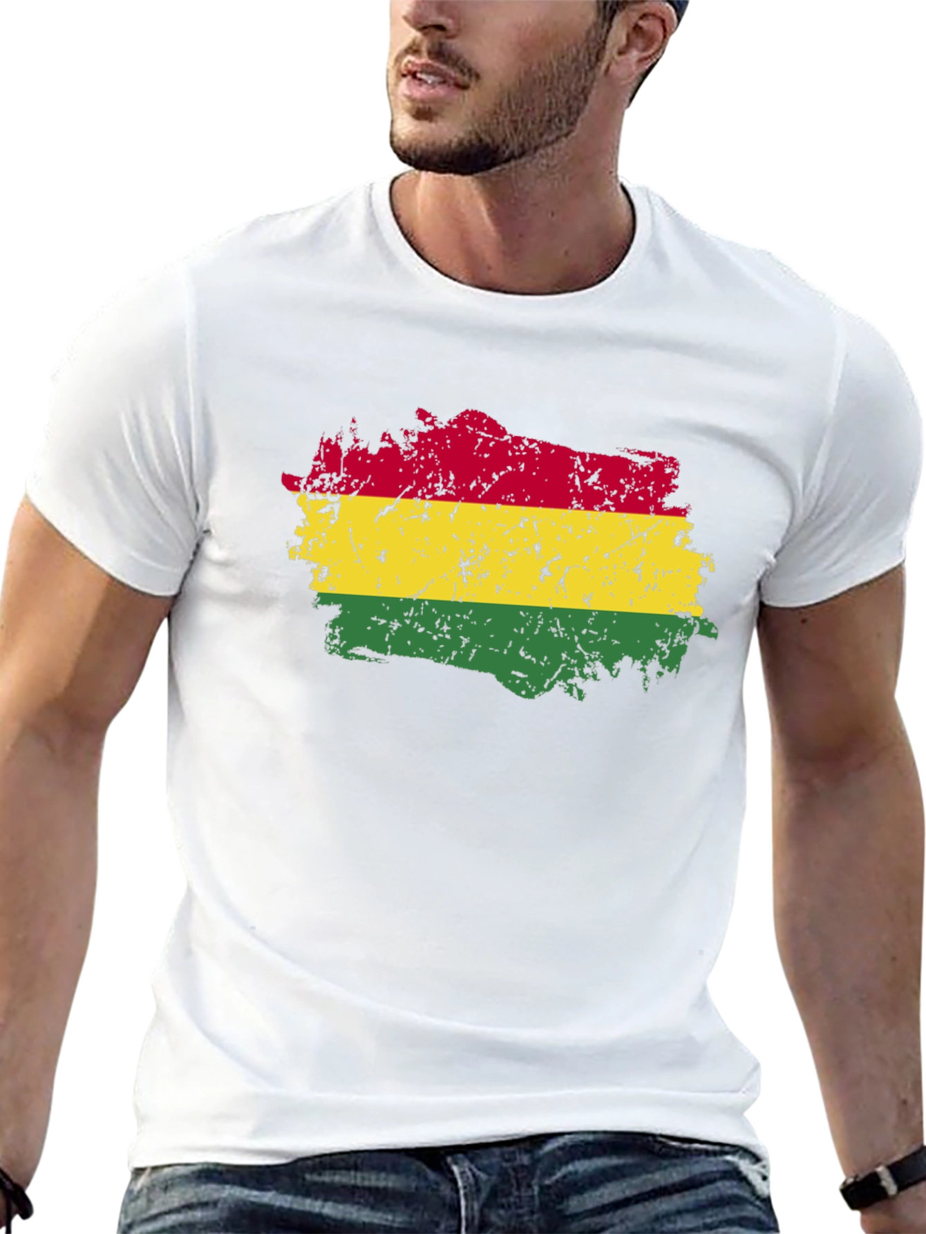 Bolivia Flag T-Shirt - Distressed Graphic Tee