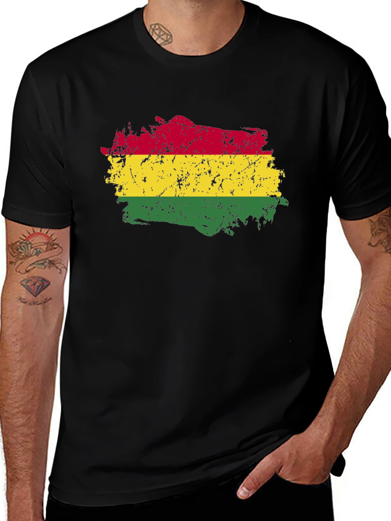 Bolivia Flag T-Shirt - Distressed Graphic Tee