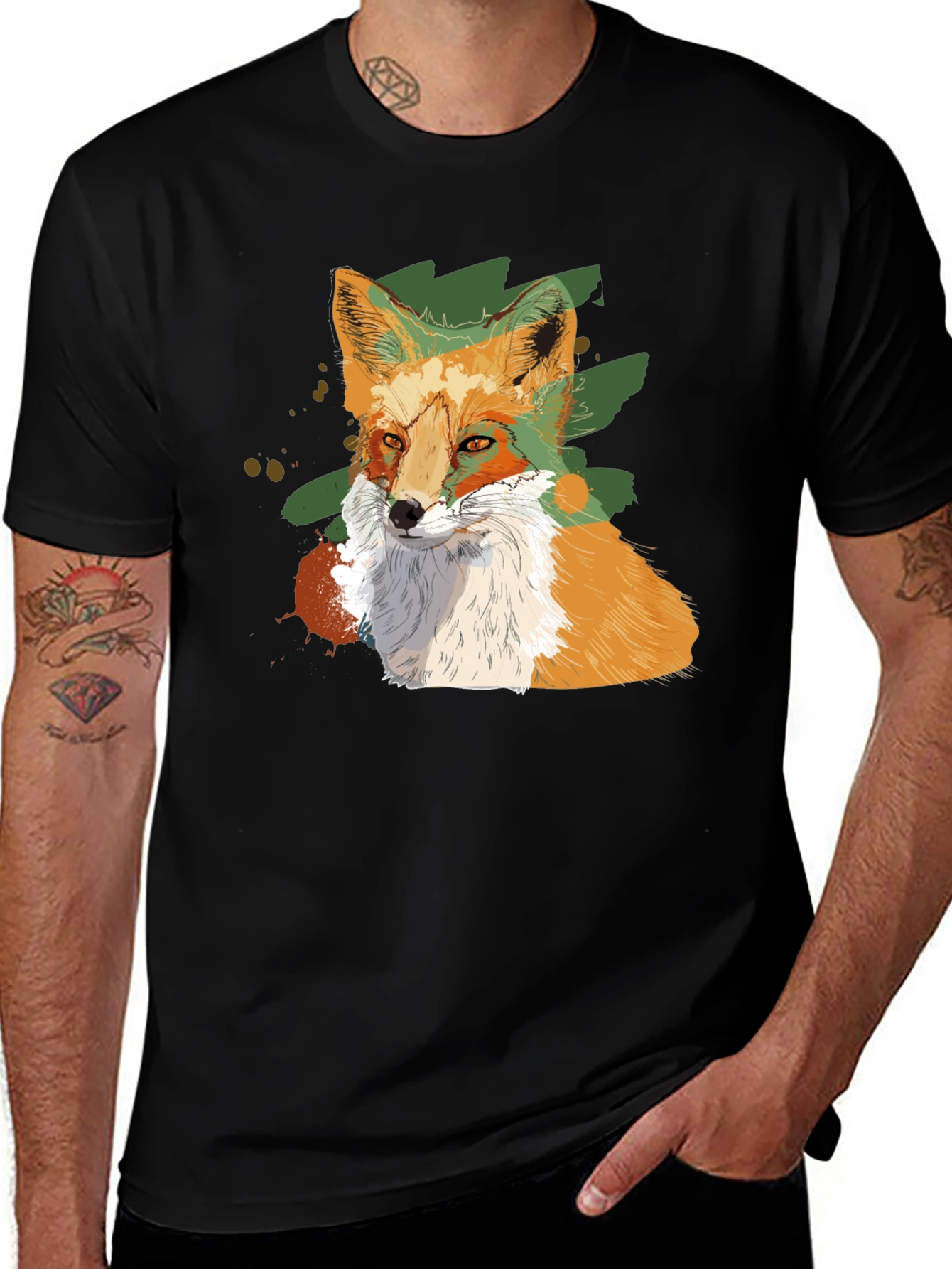 Fox Graphic Tee - Mens Black T-Shirt