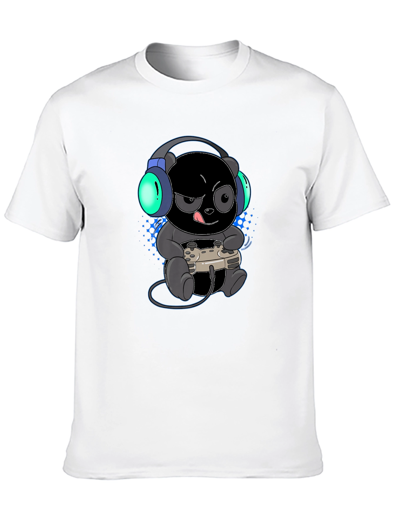Gamer Panda Graphic Tee - Black T-Shirt