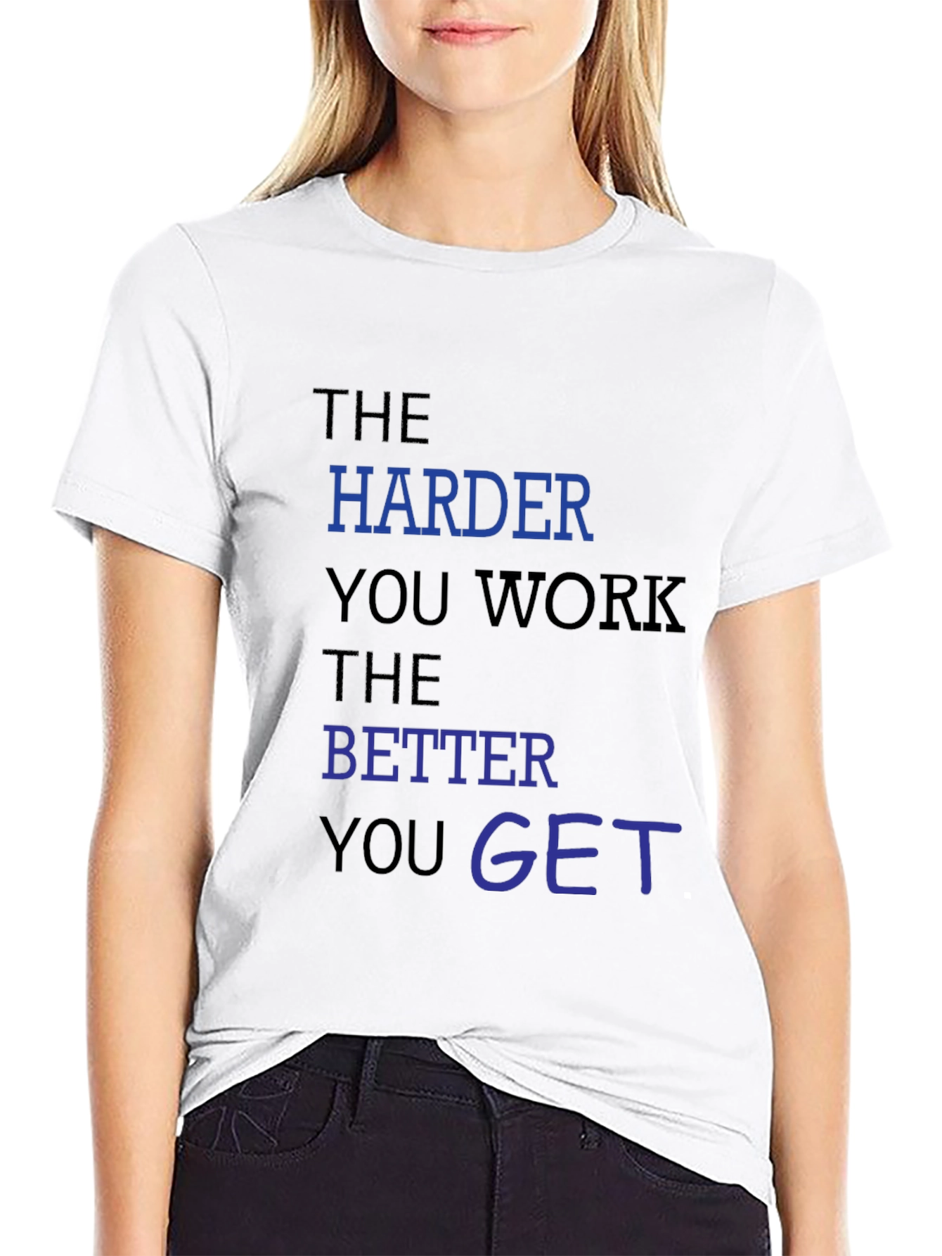 Motivational Workout Tee: The Harder You Work