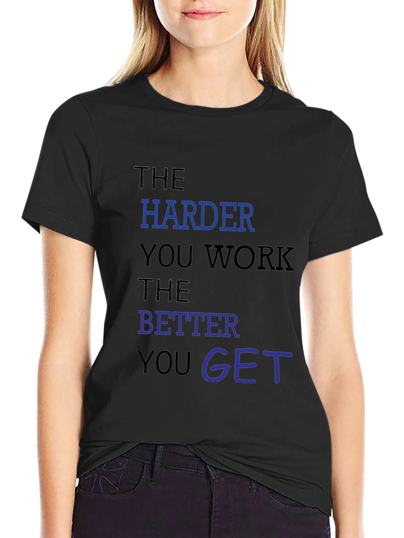 Motivational Workout Tee: The Harder You Work