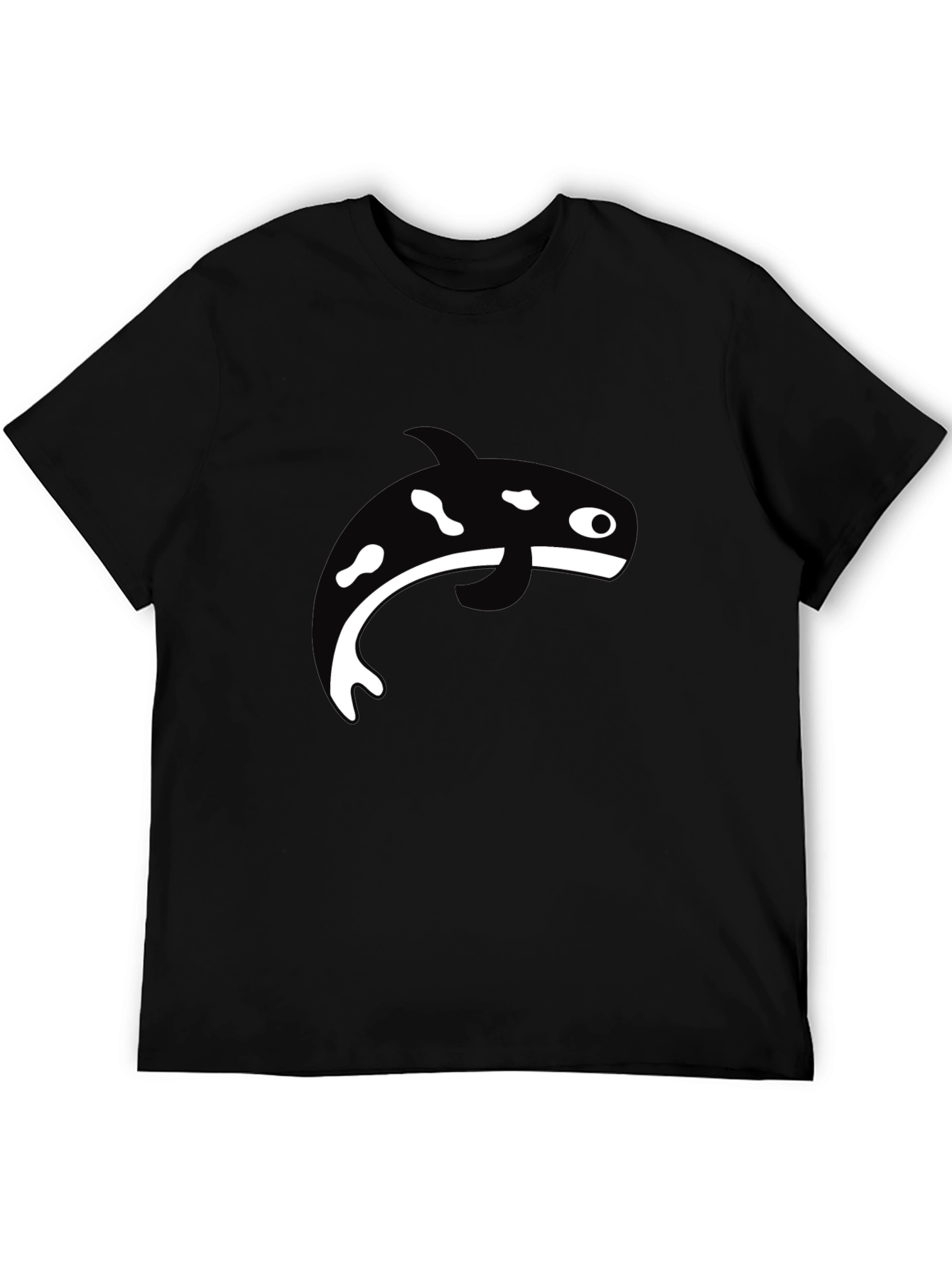 Orca Whale Graphic T-Shirt - Black Casual Tee