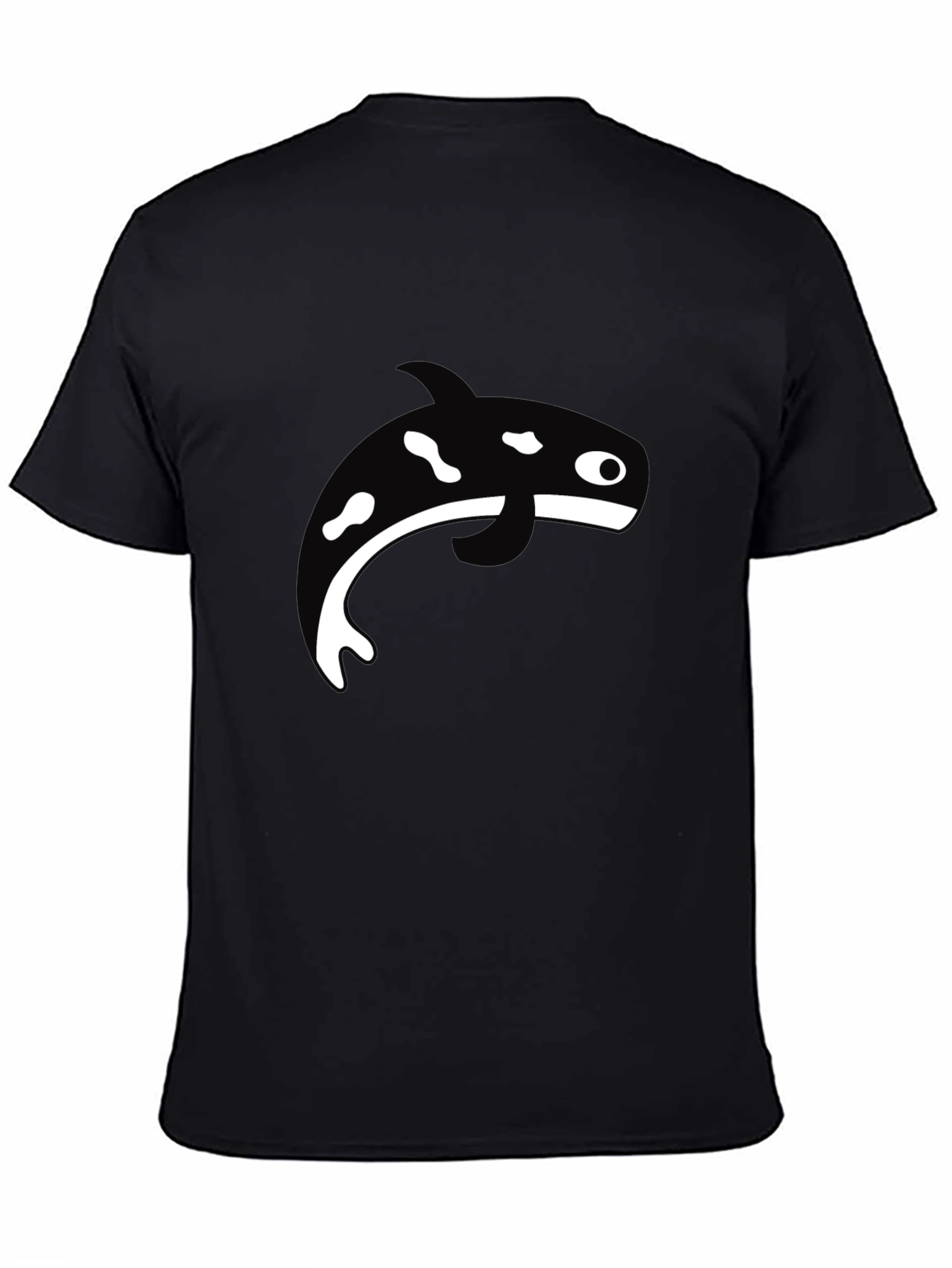 Orca Whale Graphic T-Shirt - Black Casual Tee