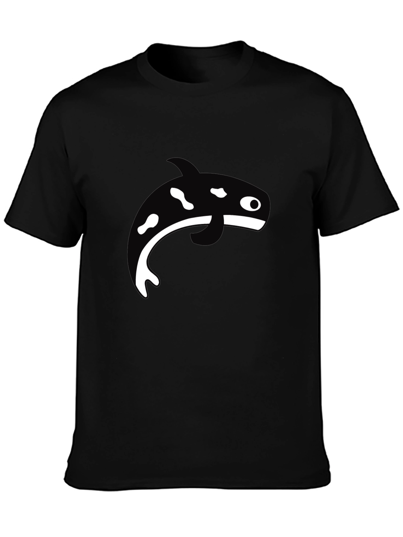 Orca Whale Graphic T-Shirt - Black Casual Tee