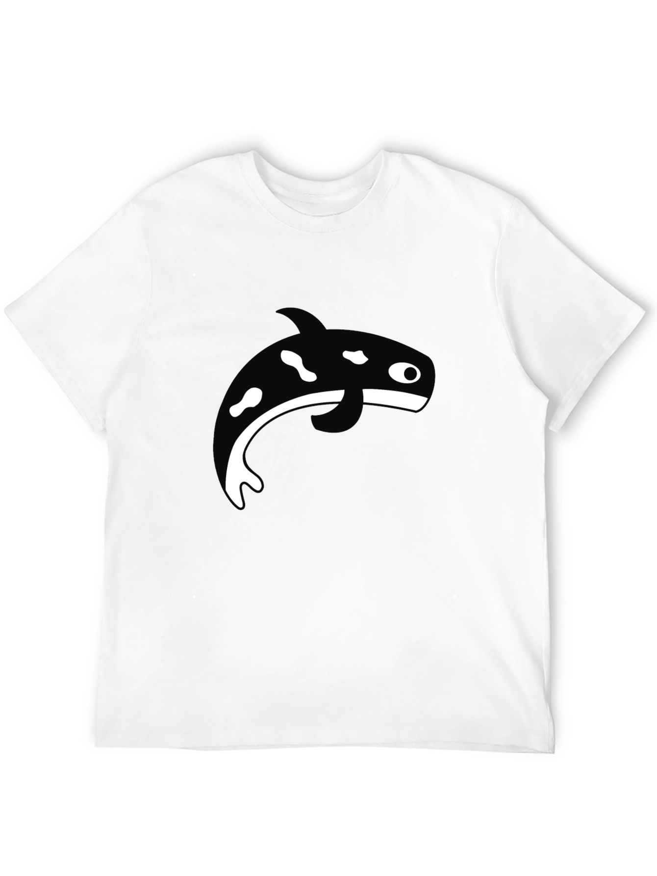 Orca Whale Graphic T-Shirt - Black Casual Tee