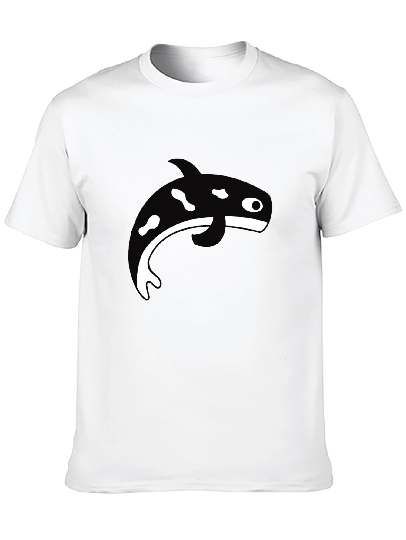 Orca Whale Graphic T-Shirt - Black Casual Tee