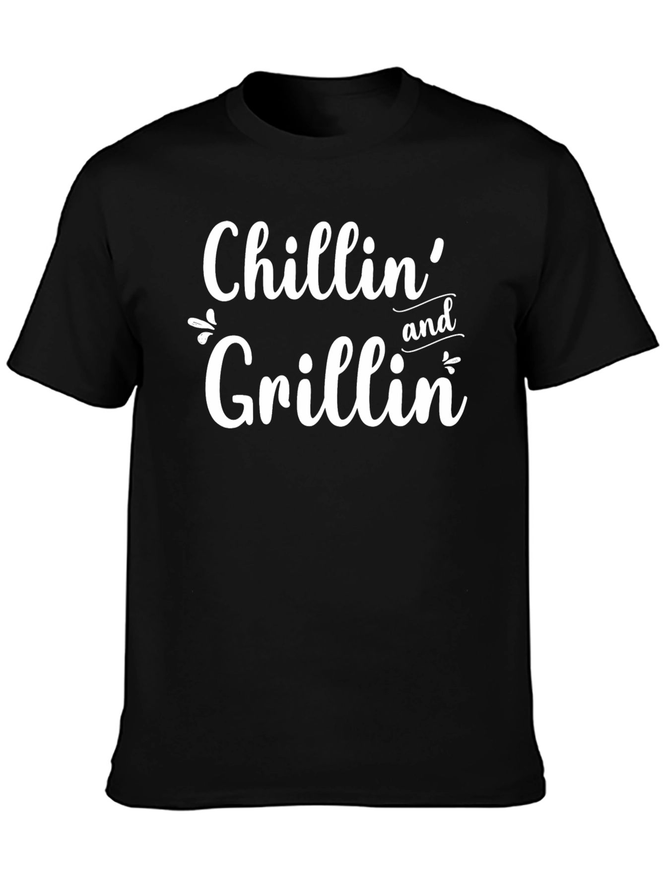 Chillin and Grillin Graphic Tee - Black