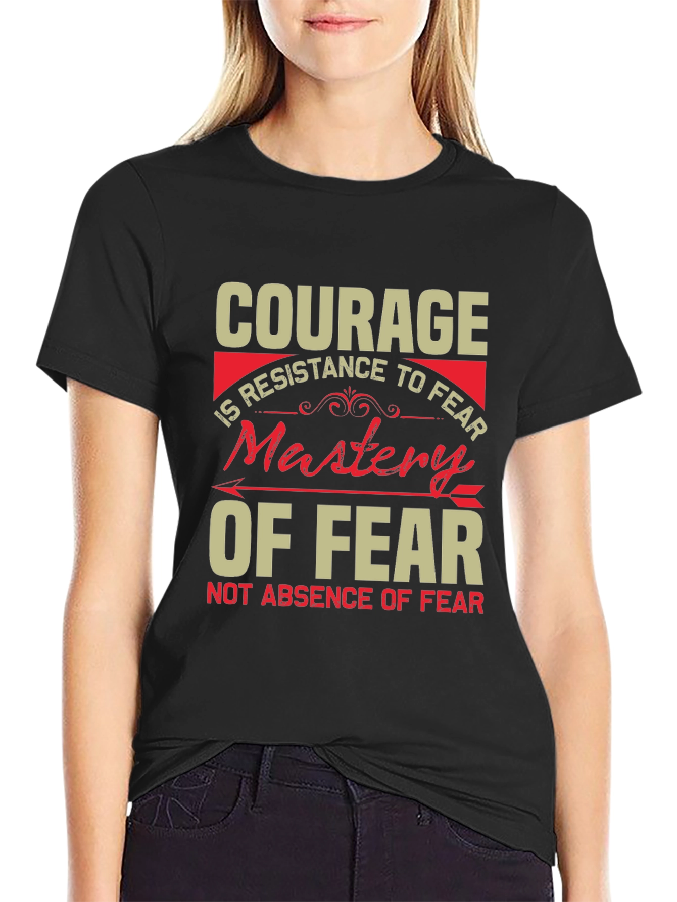 Courage Mastery of Fear Graphic T-Shirt