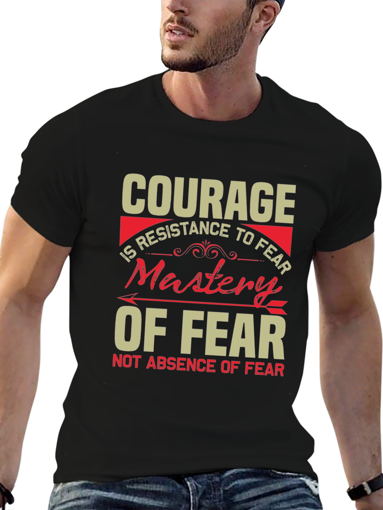 Courage Mastery of Fear Graphic T-Shirt