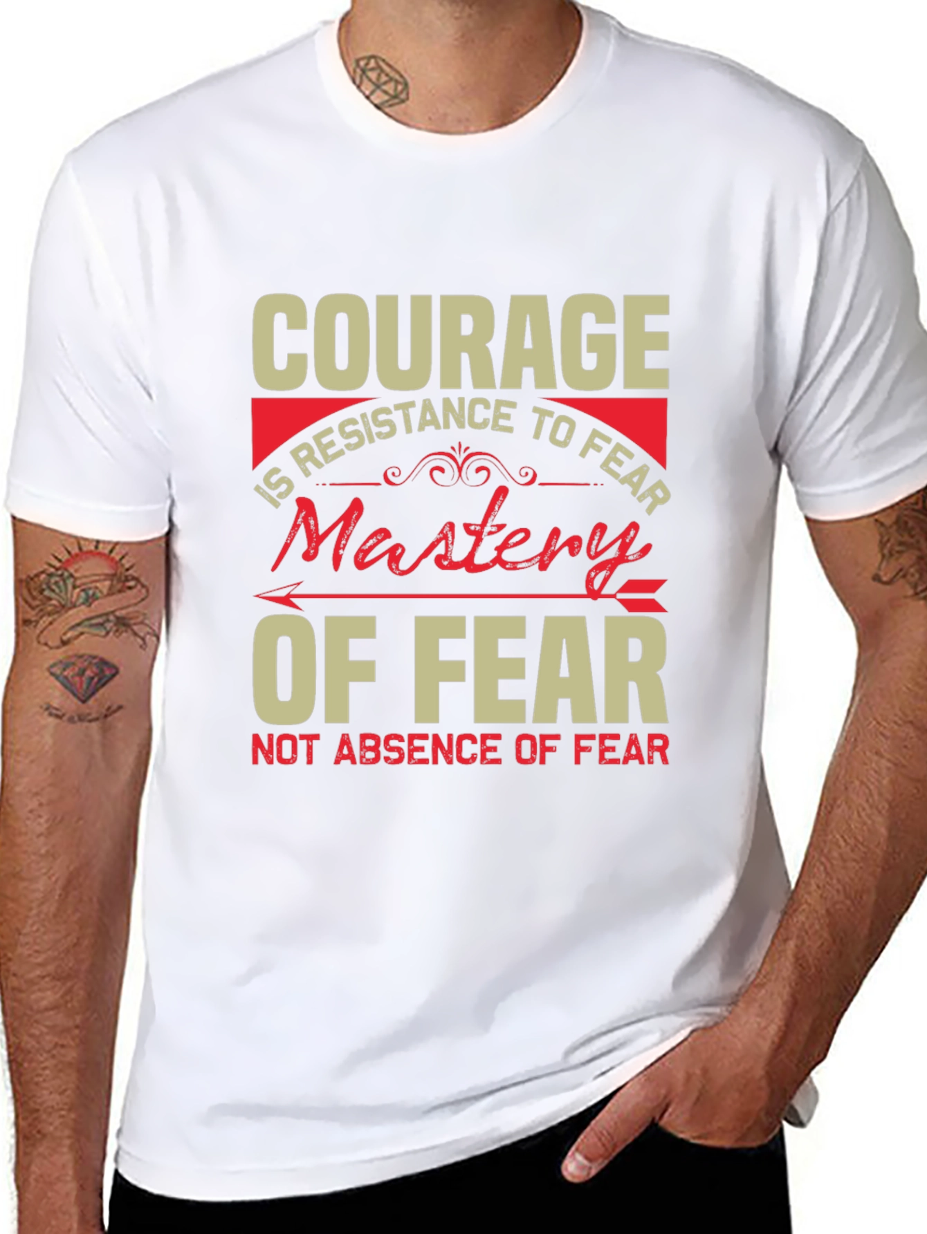 Courage Mastery of Fear Graphic T-Shirt