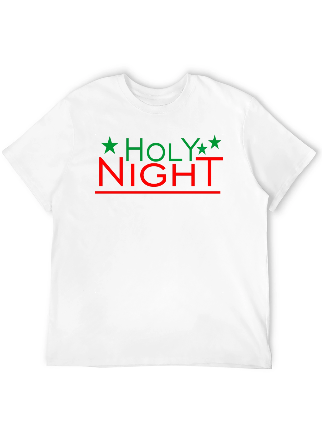 Holy Night Graphic Tee - Festive Holiday Shirt