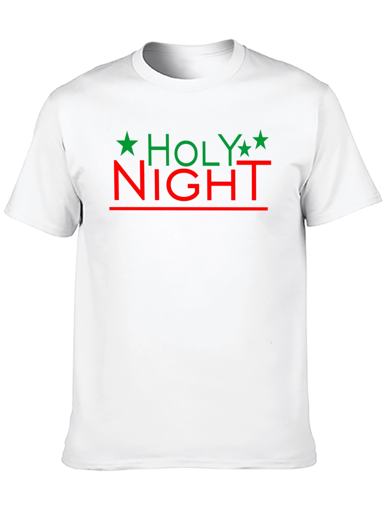 Holy Night Graphic Tee - Festive Holiday Shirt
