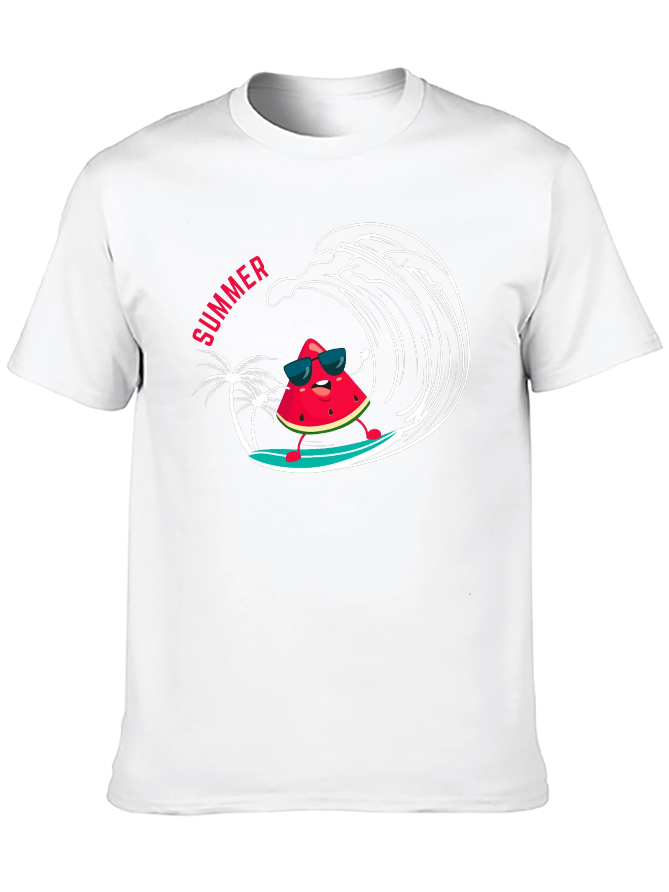 Summer Watermelon Surfing T-Shirt