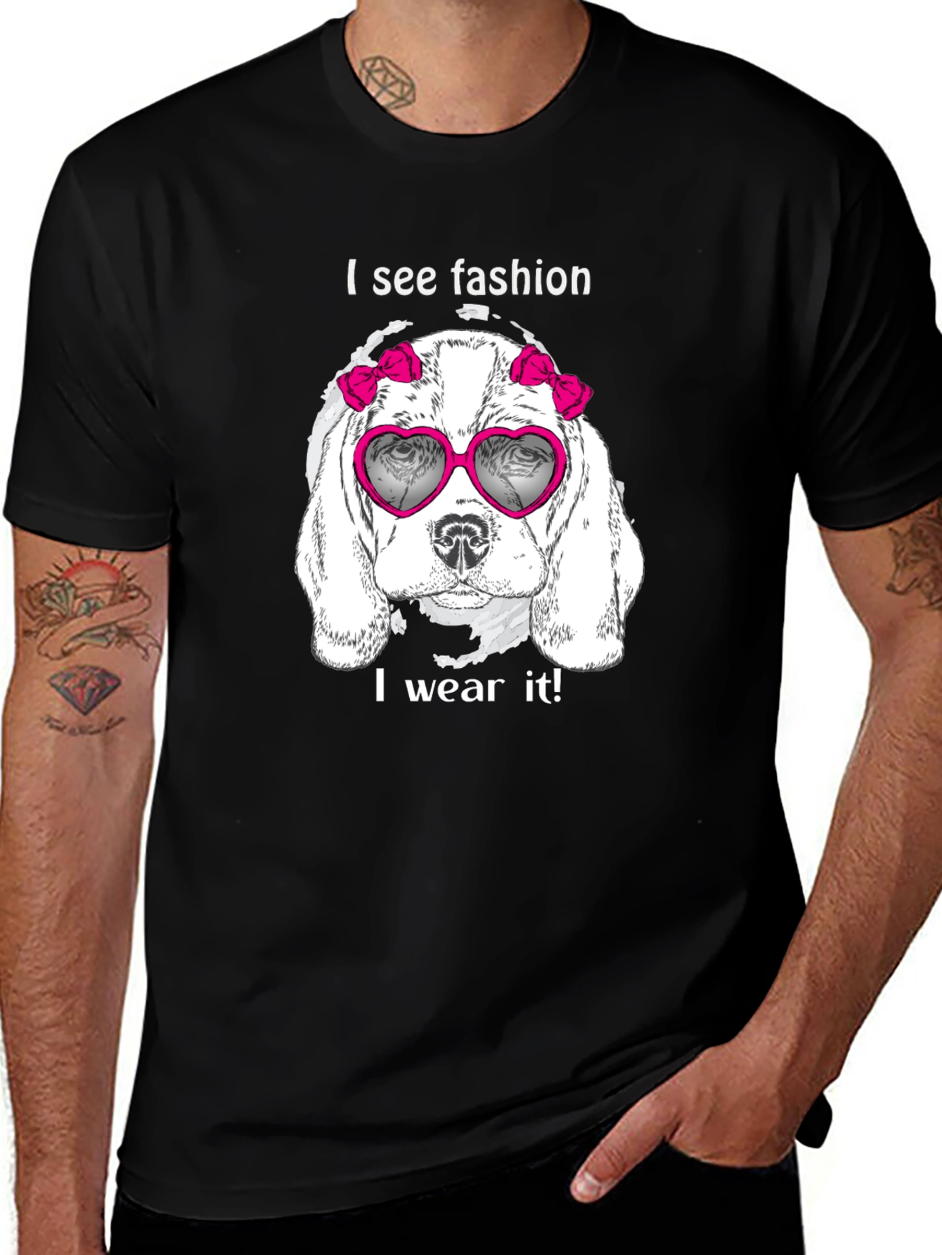 Fashion Dog Graphic Tee - See Fashion Wear It!
