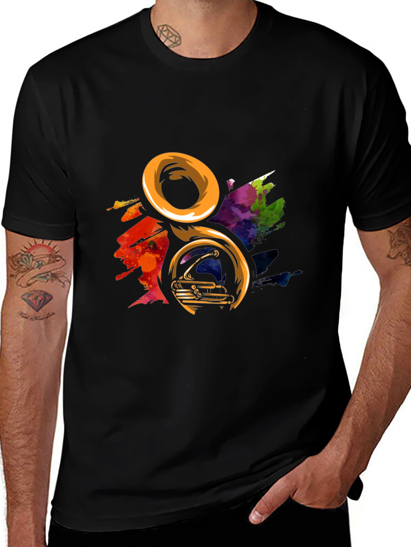 Colorful Tuba Music T-Shirt