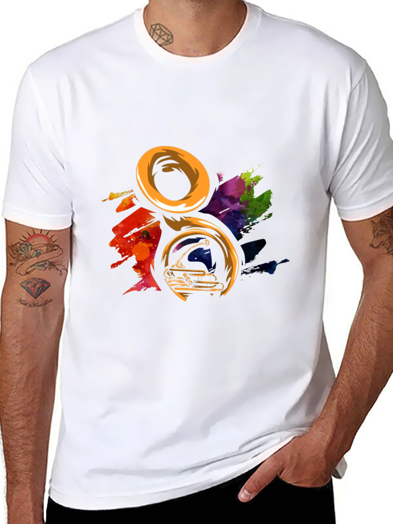 Colorful Tuba Music T-Shirt