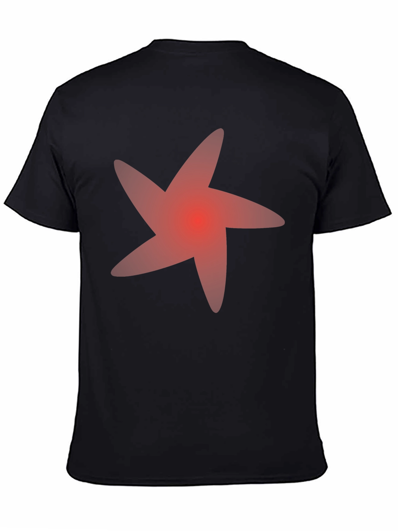 Bold Star Graphic Tee - Casual Black T-Shirt