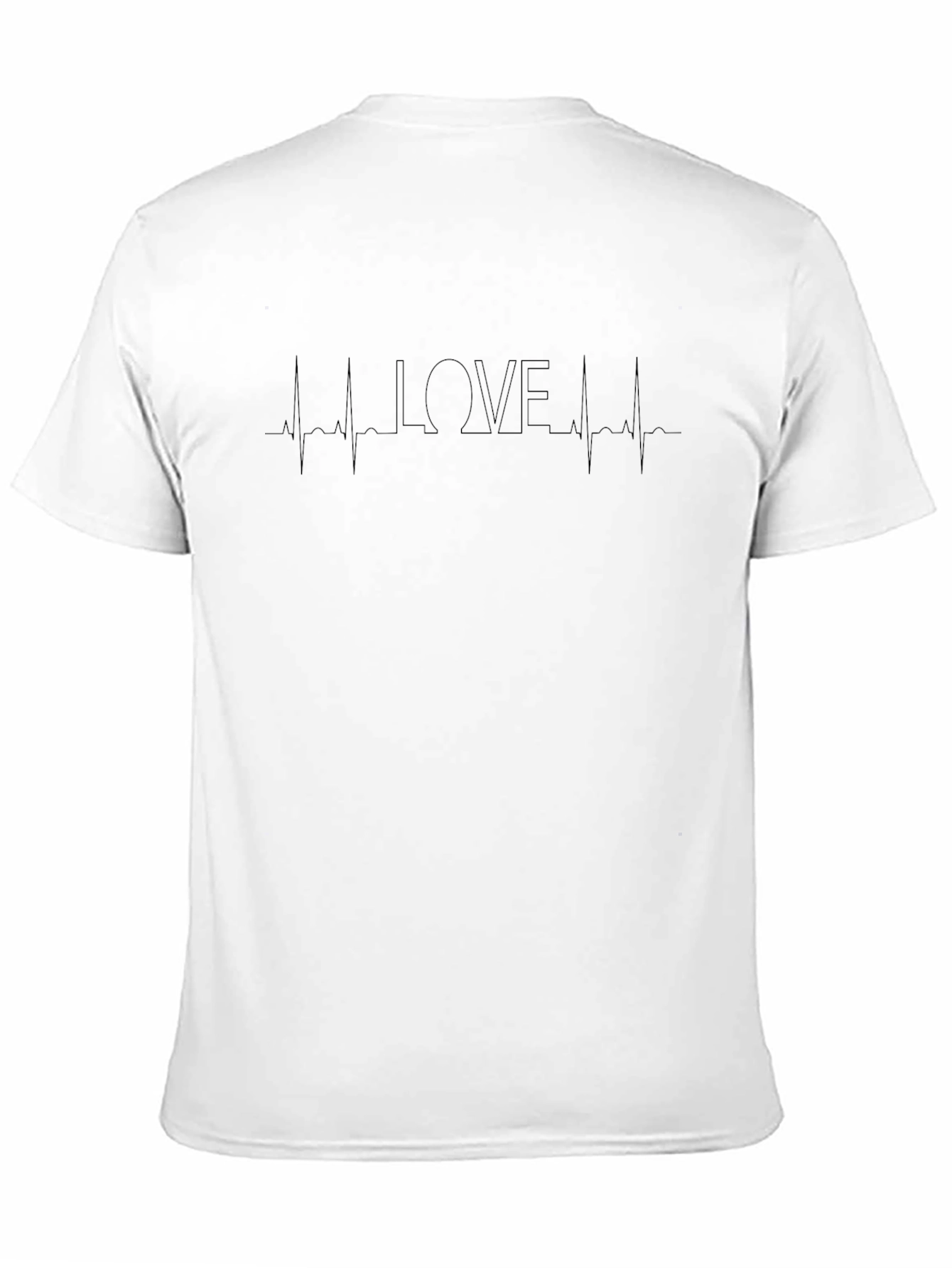 Love Heartbeat Graphic Tee - Black