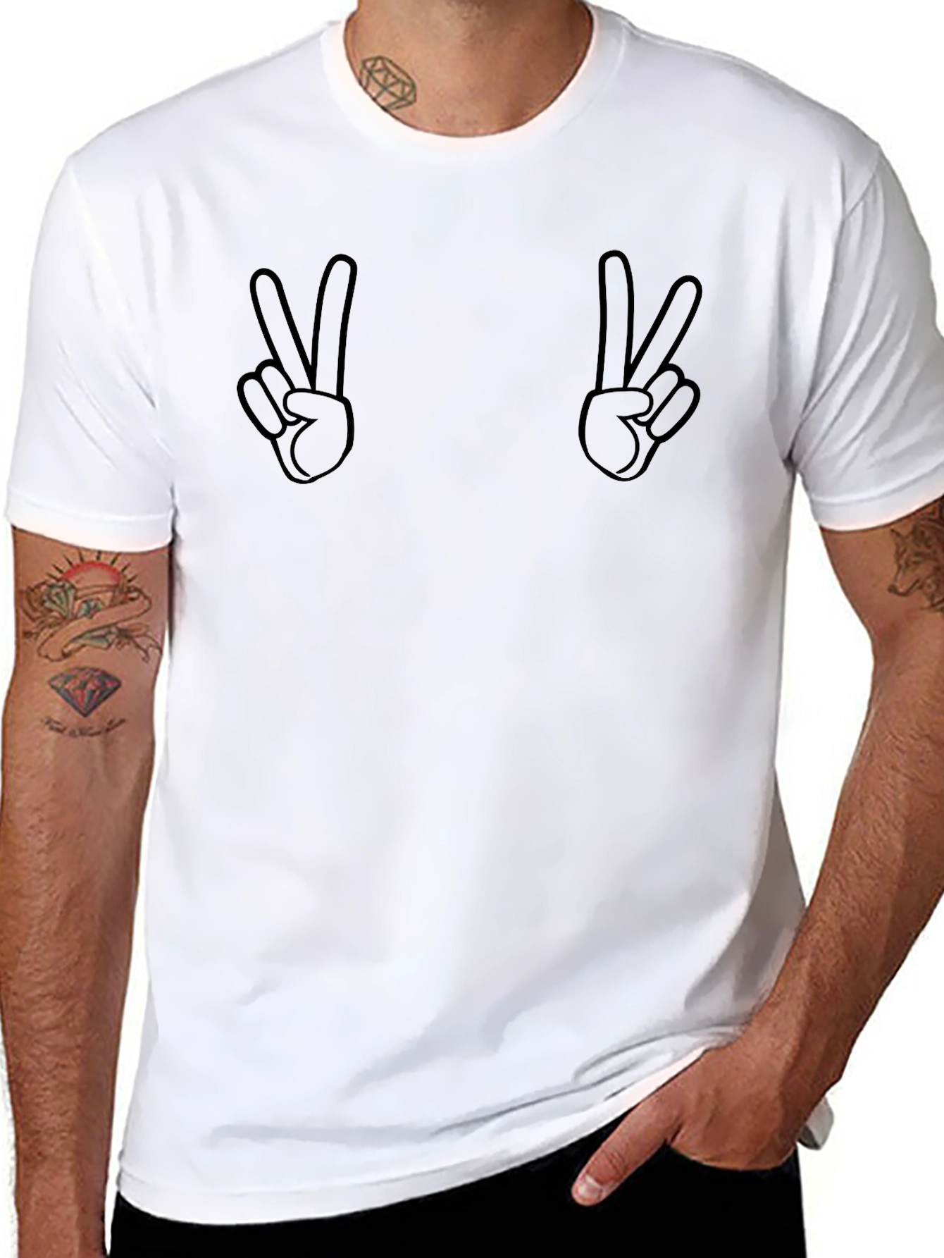 Peace Sign Graphic Tee - Relaxed Fit Cotton T-Shirt