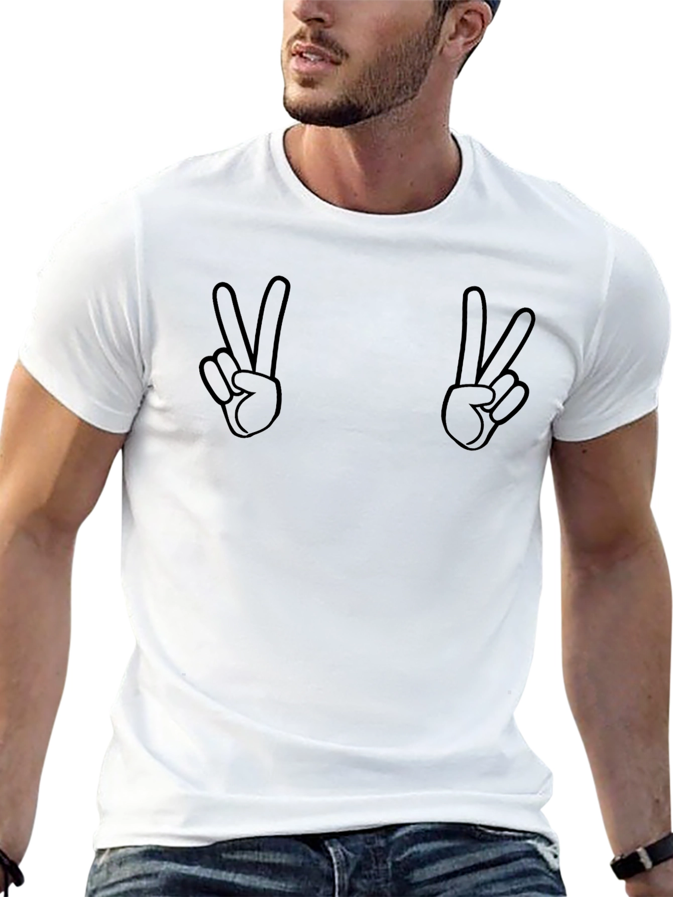 Peace Sign Graphic Tee - Relaxed Fit Cotton T-Shirt