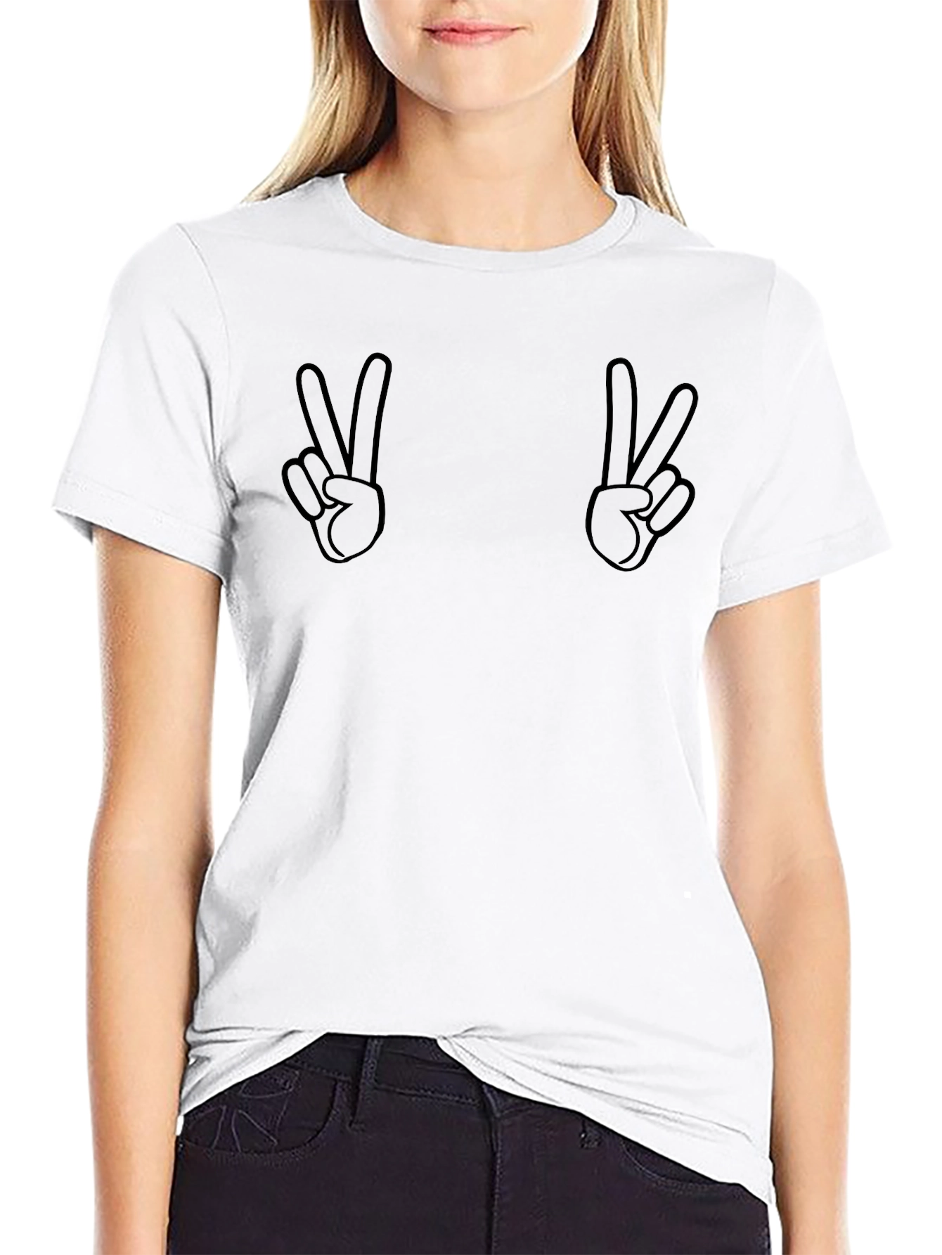 Peace Sign Graphic Tee - Relaxed Fit Cotton T-Shirt
