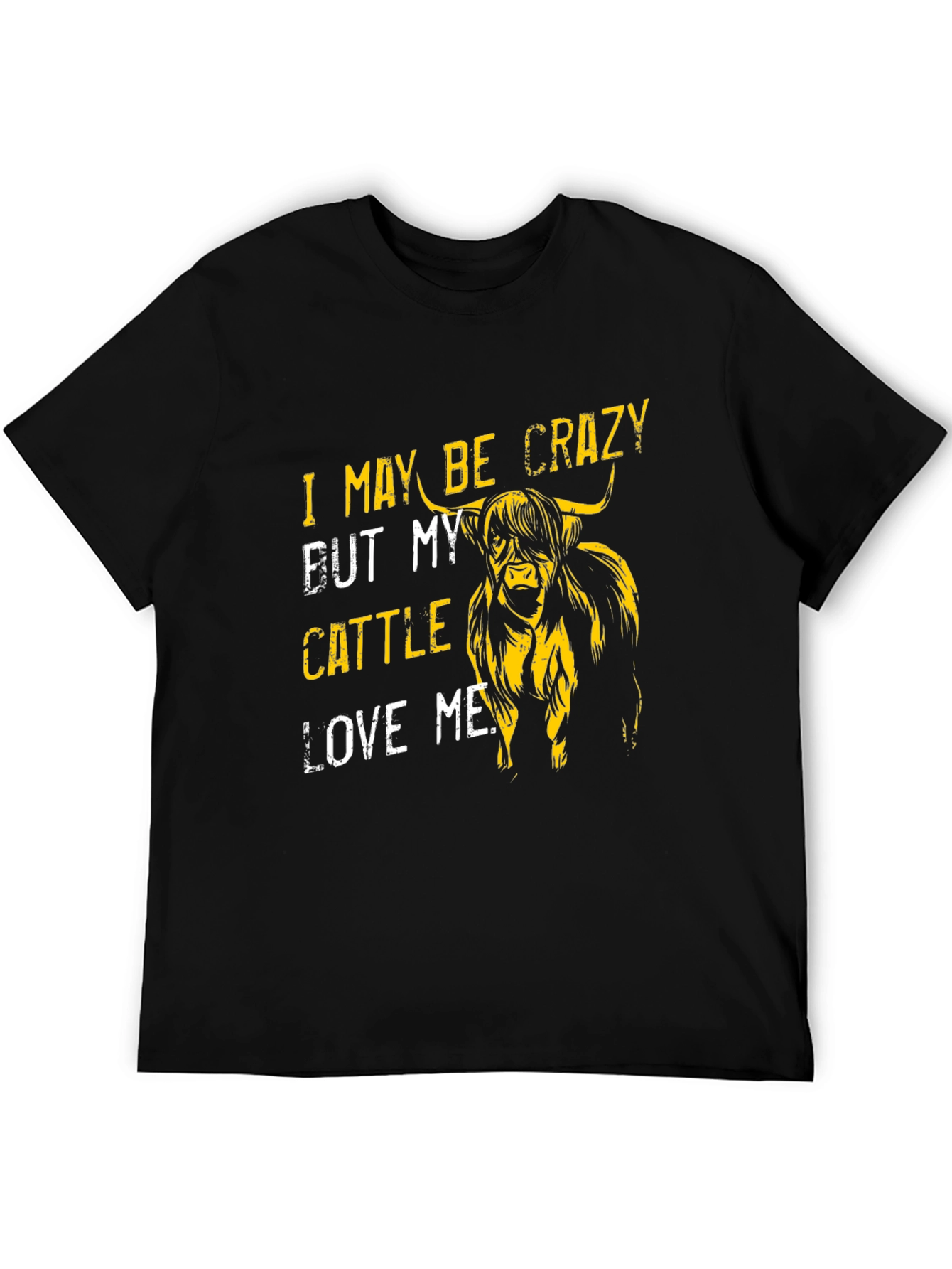 Crazy Cattle Lover T-Shirt - Highland Cow Graphic Tee