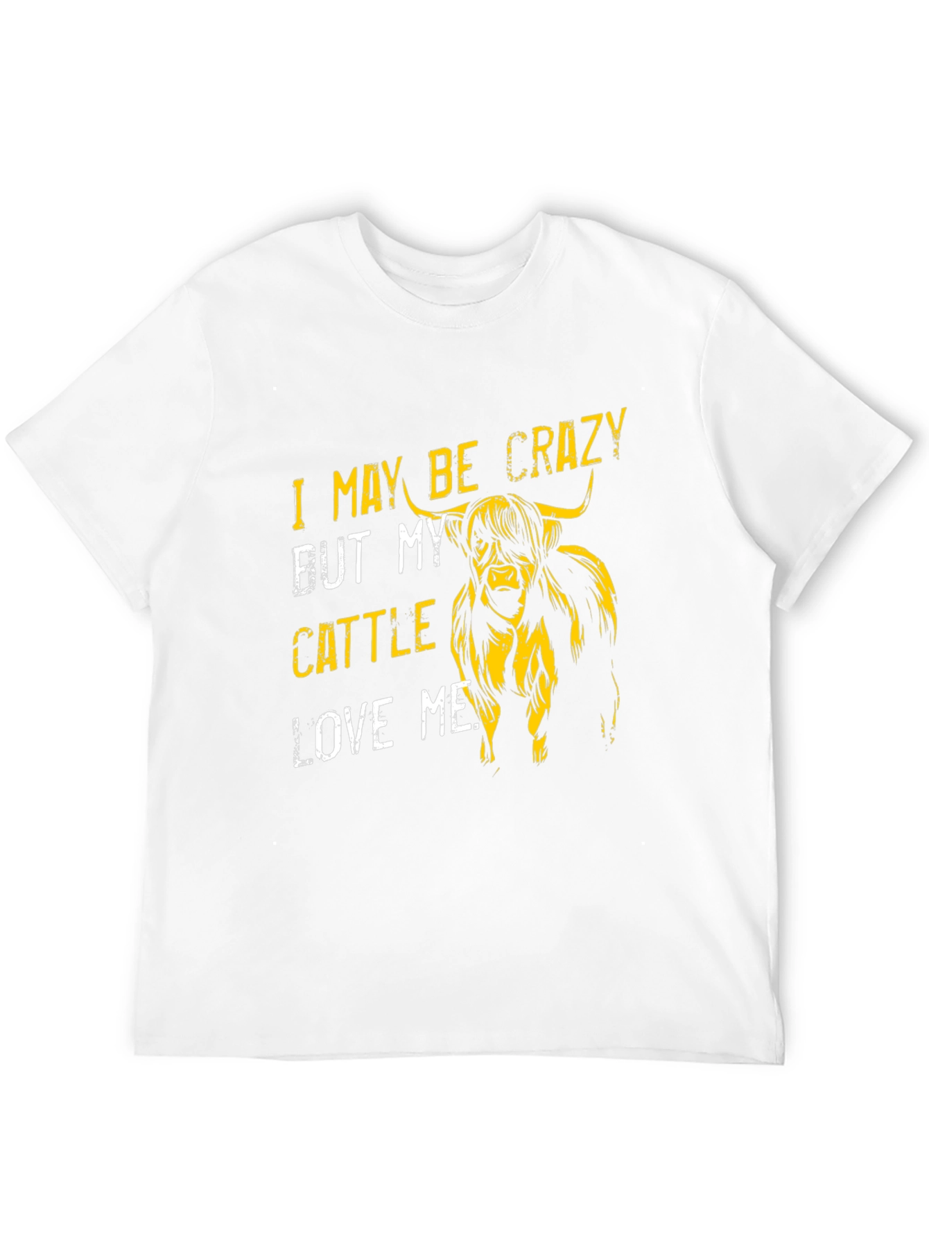 Crazy Cattle Lover T-Shirt - Highland Cow Graphic Tee