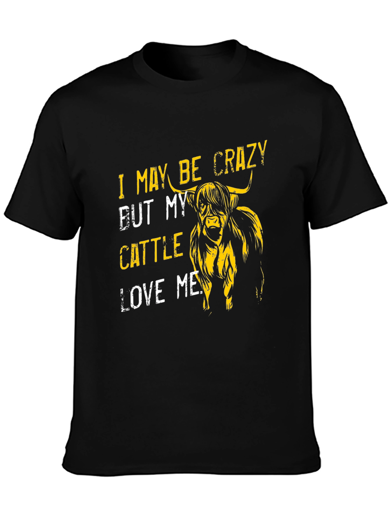 Crazy Cattle Lover T-Shirt - Highland Cow Graphic Tee