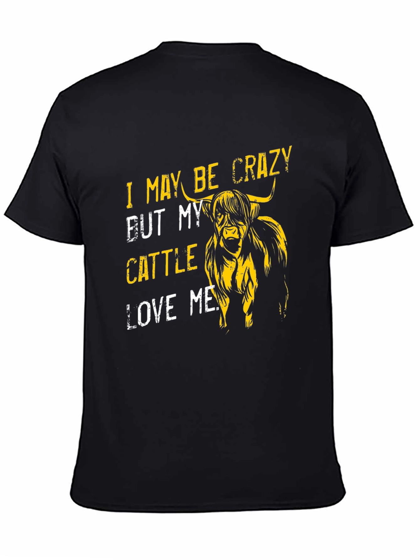 Crazy Cattle Lover T-Shirt - Highland Cow Graphic Tee