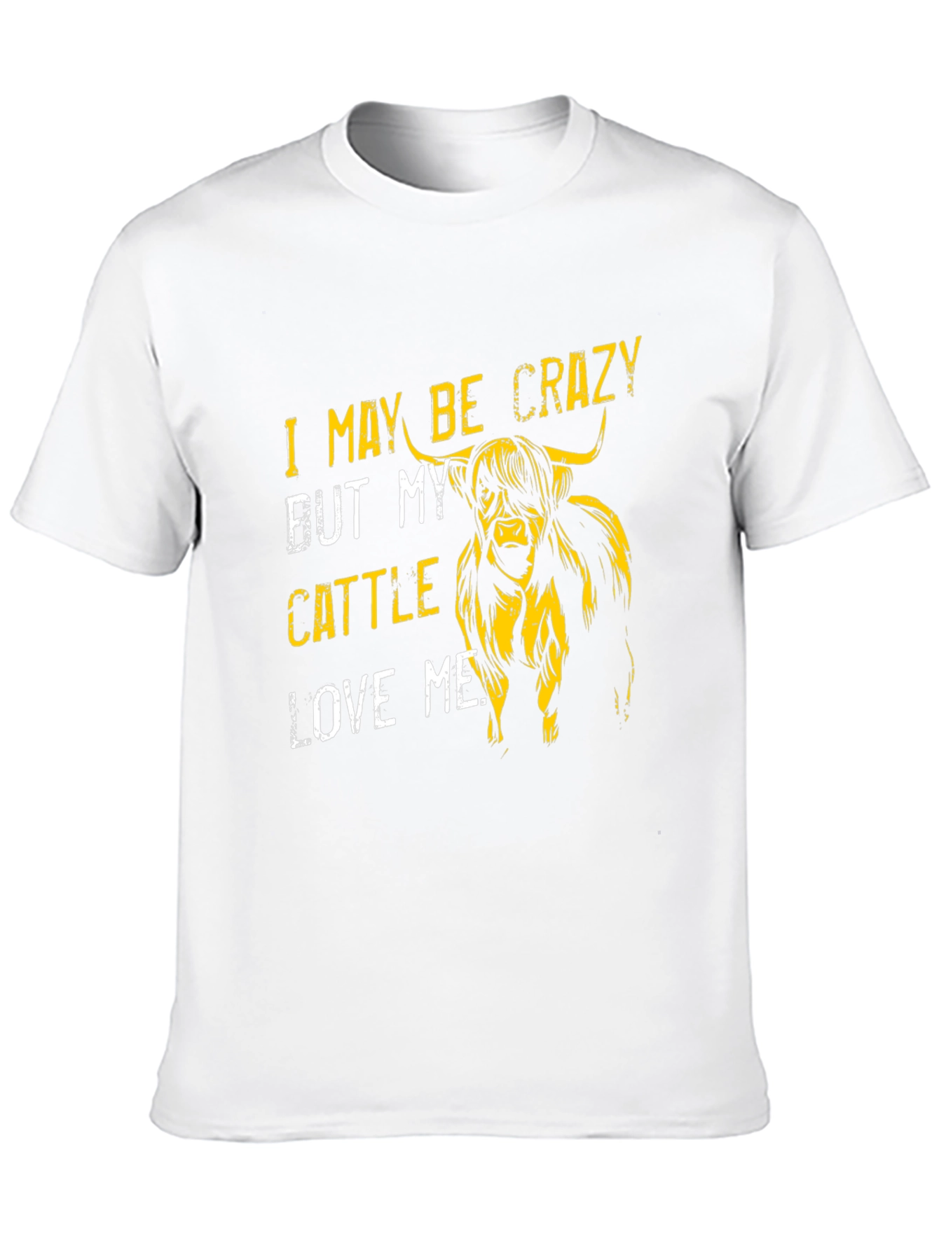 Crazy Cattle Lover T-Shirt - Highland Cow Graphic Tee