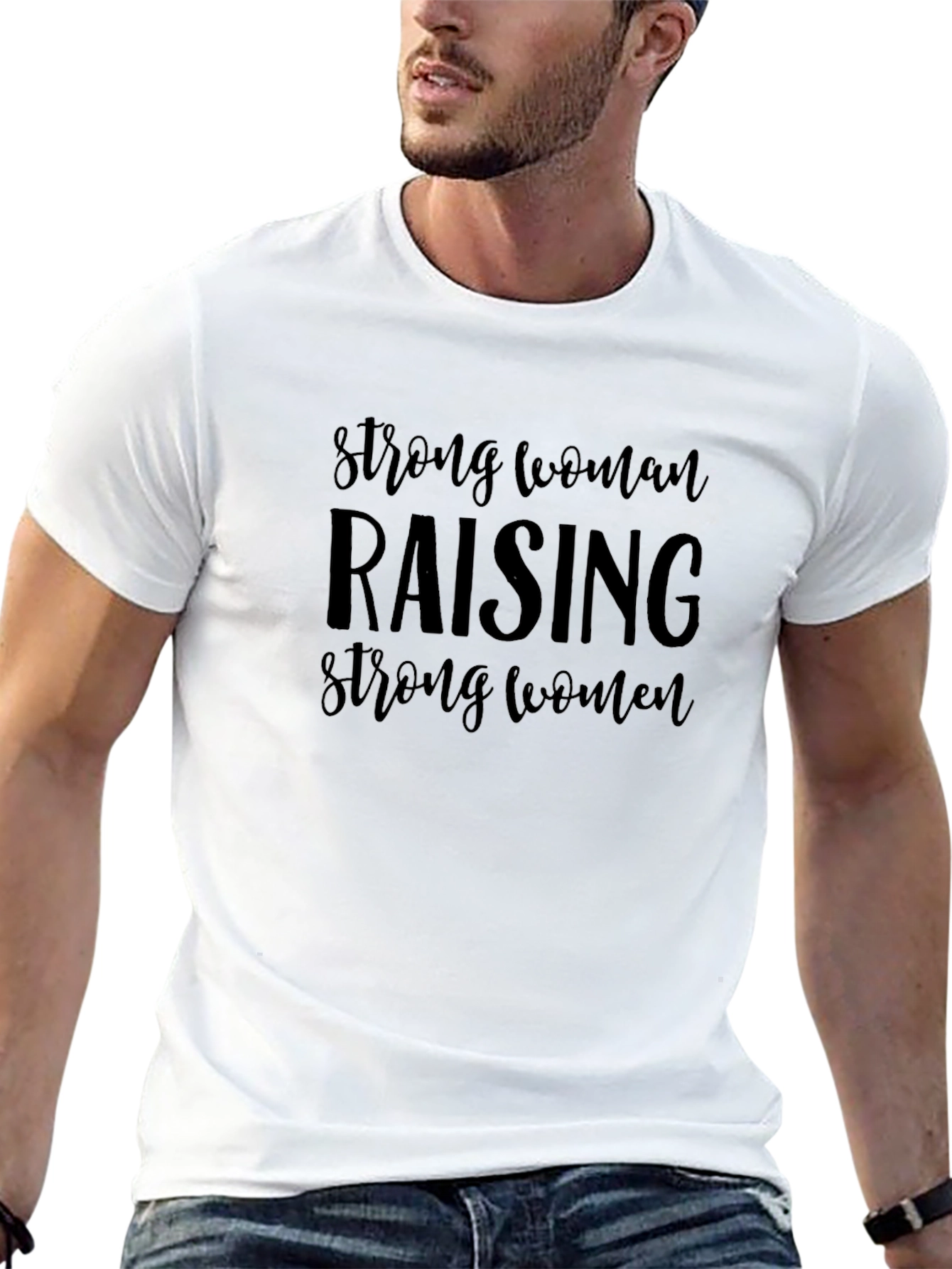 Strong Woman Raising Strong Women Black T-Shirt