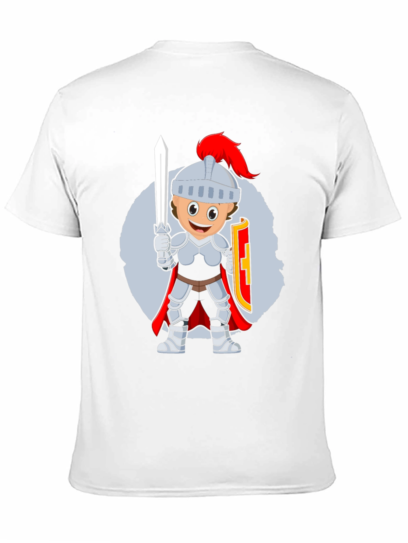 Knight Cartoon T-Shirt - Black Cotton Blend