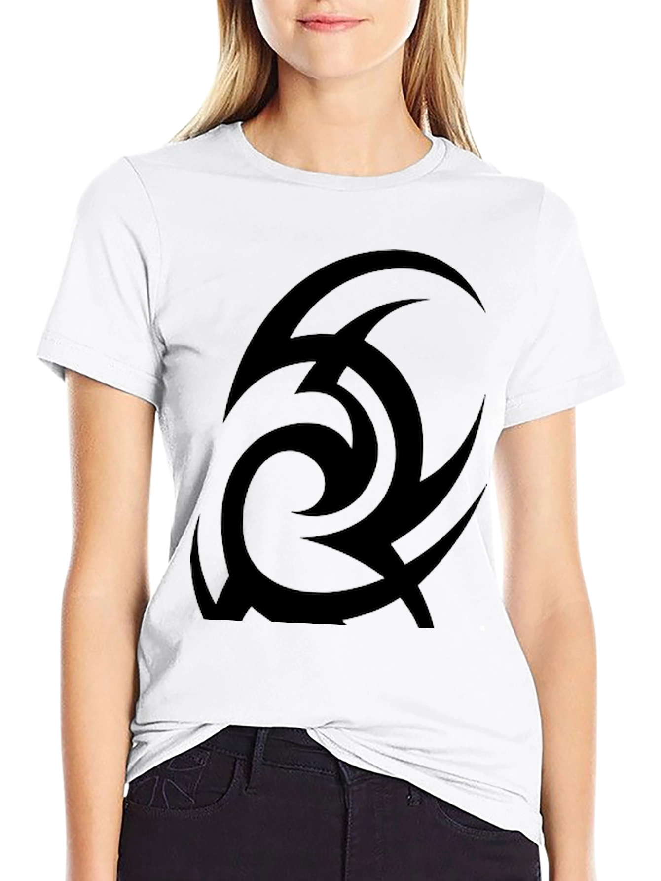 Tribal Design Black T-Shirt