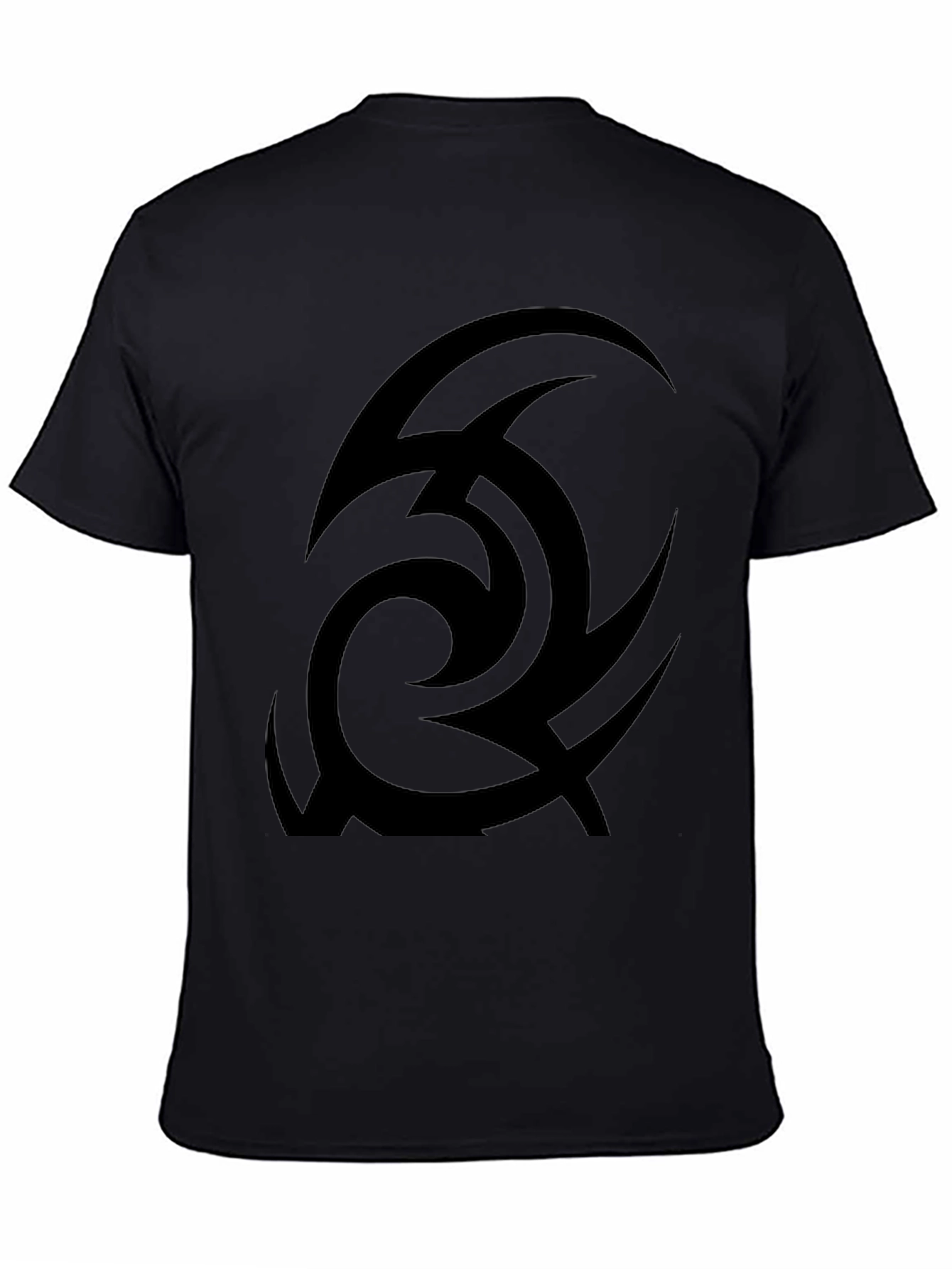 Tribal Design Black T-Shirt