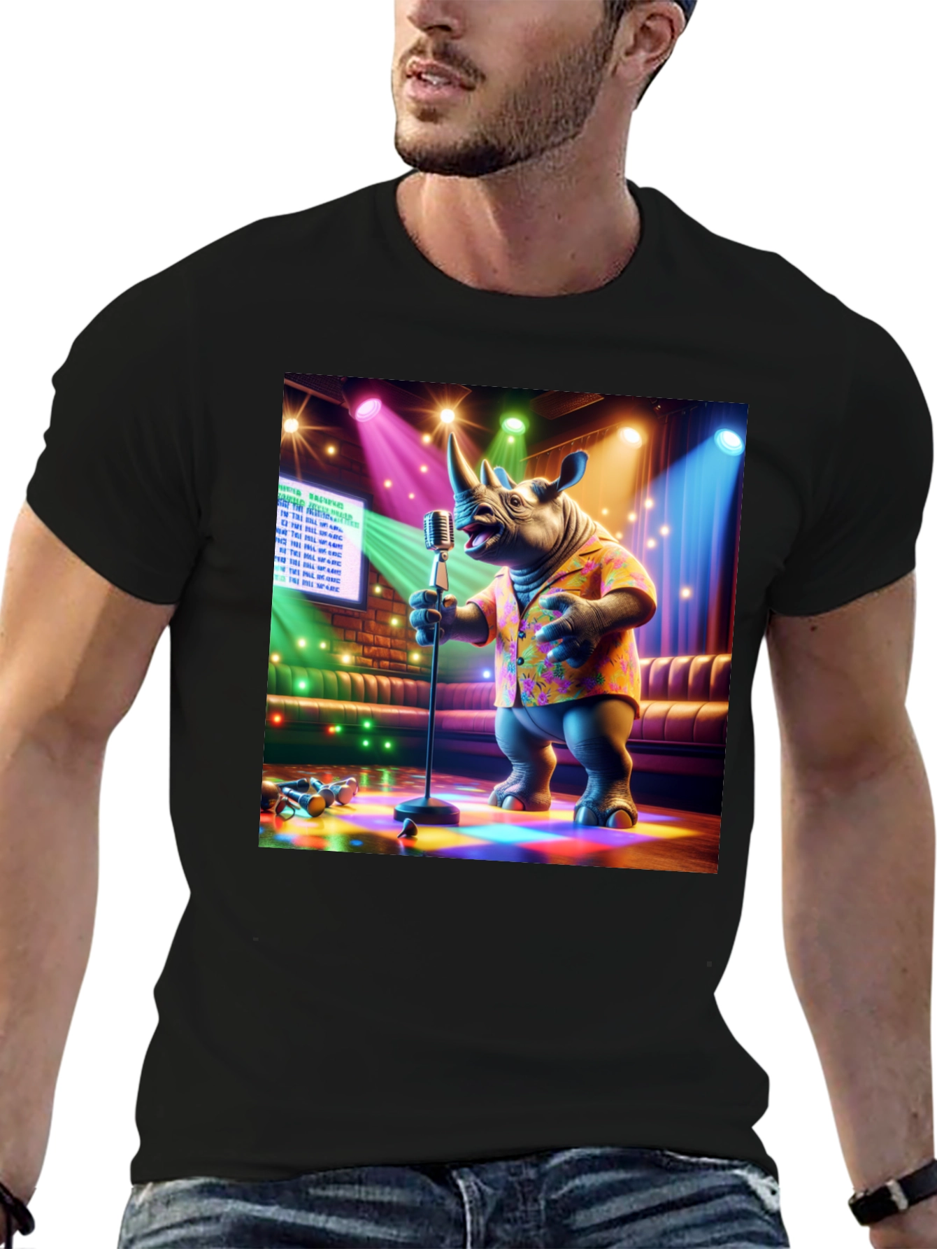 Singing Rhino Graphic Tee
